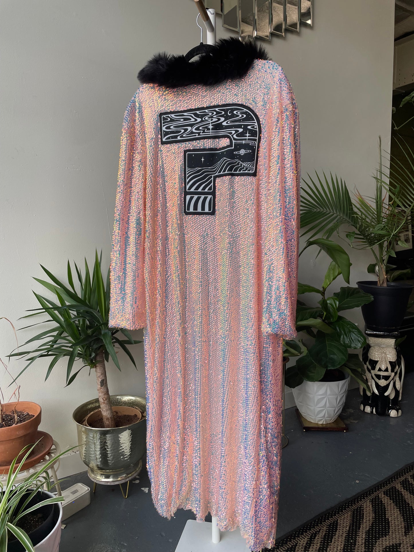 Question Mark Sequin Duster