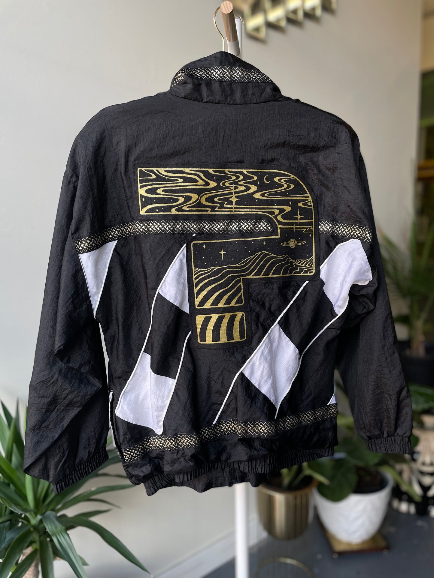 Question Mark Checkered Windbreaker Small