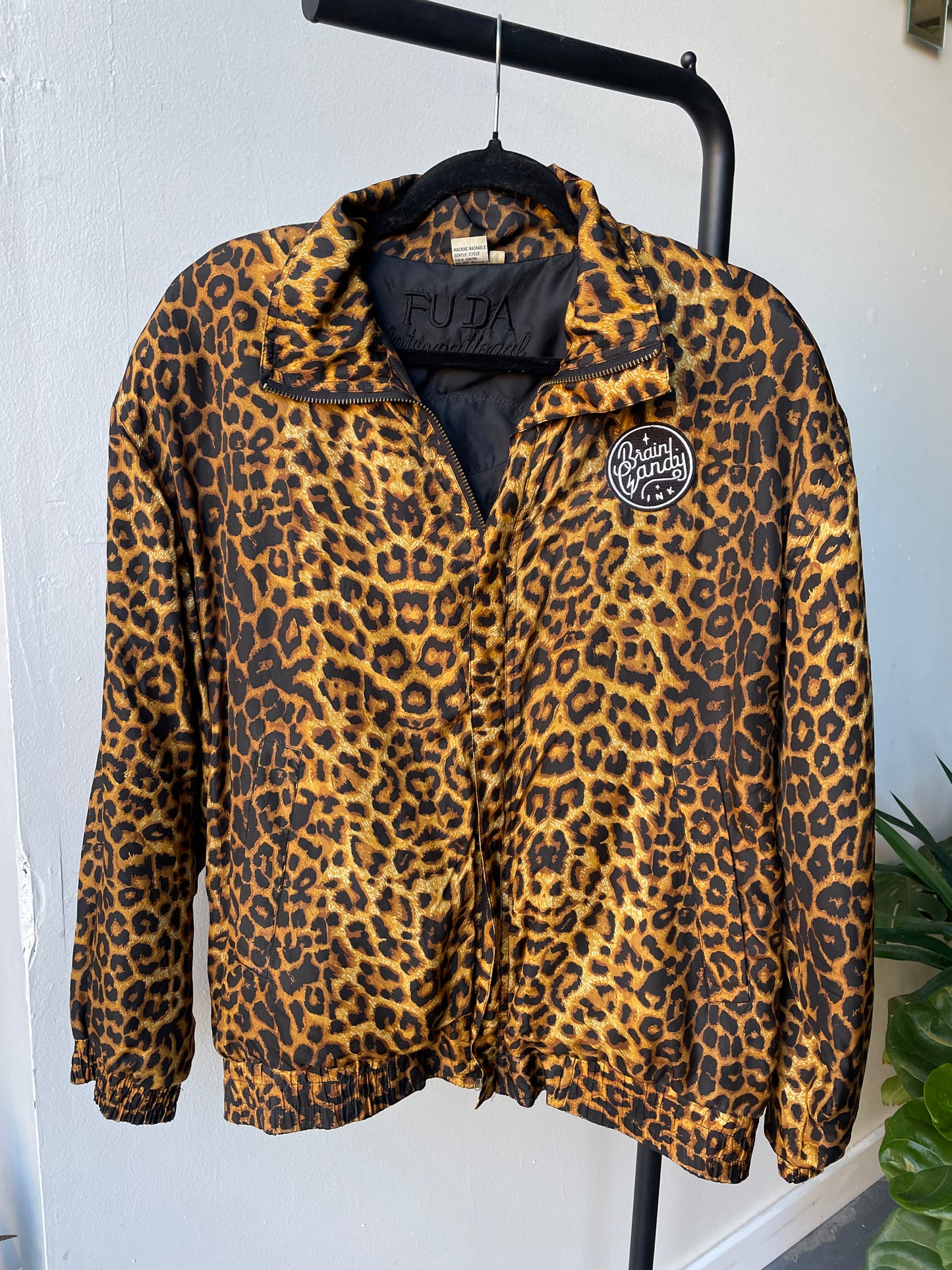 Fuda Silk Leopard Windbreaker Medium