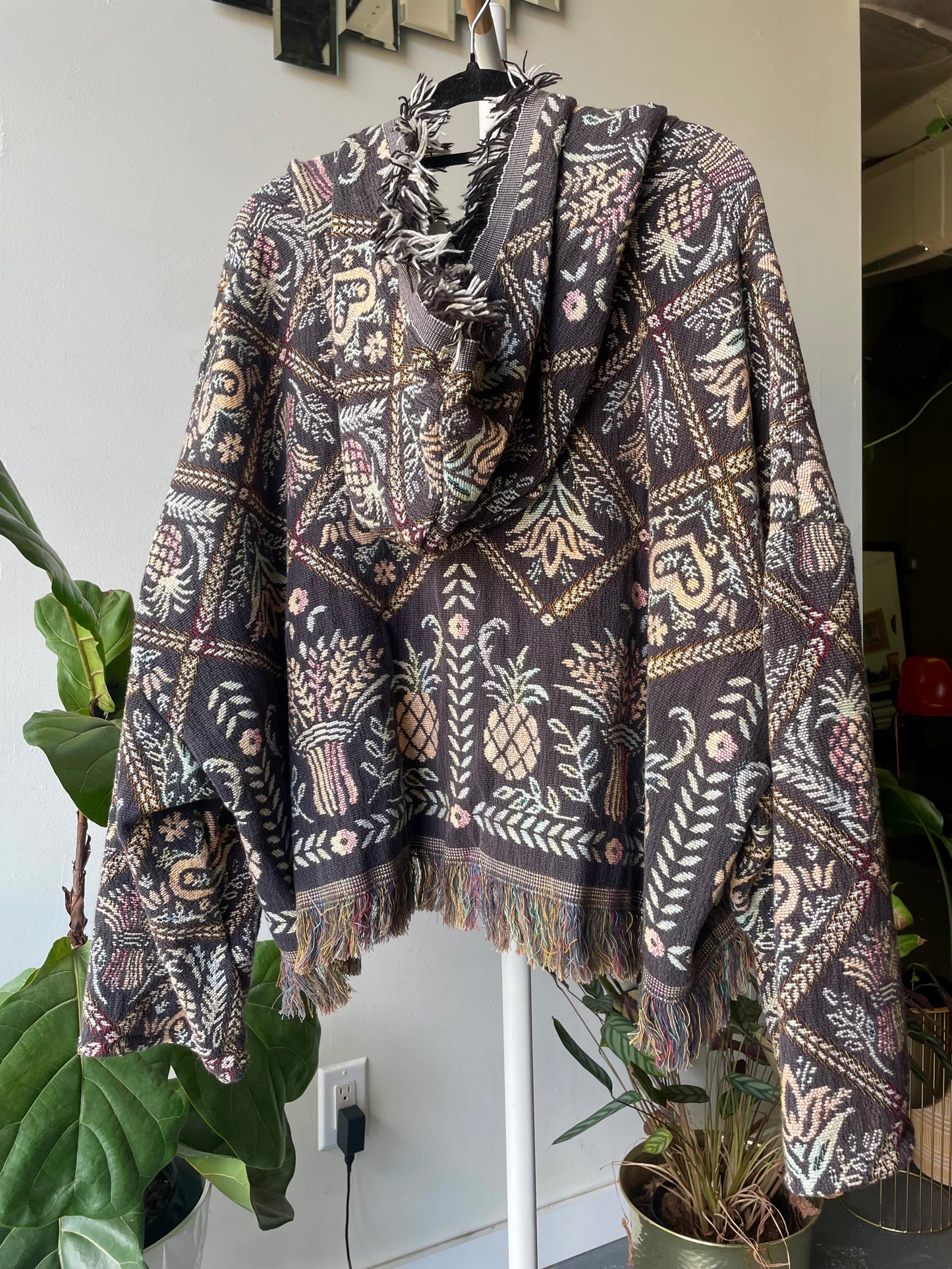 Tapestry Blanket Crop Poncho