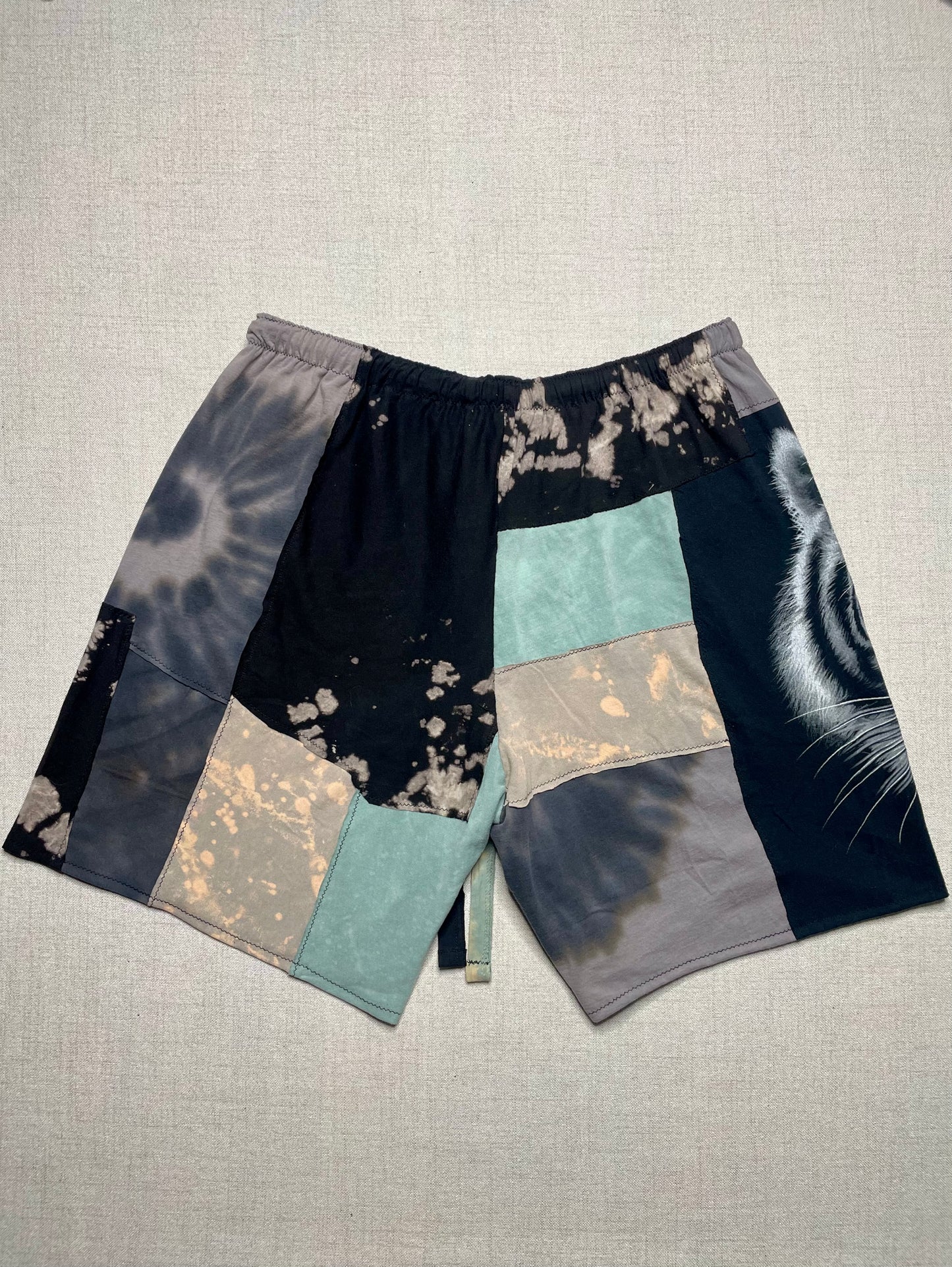 Patchwork Shorts - 35” Elastic - Long L/XL