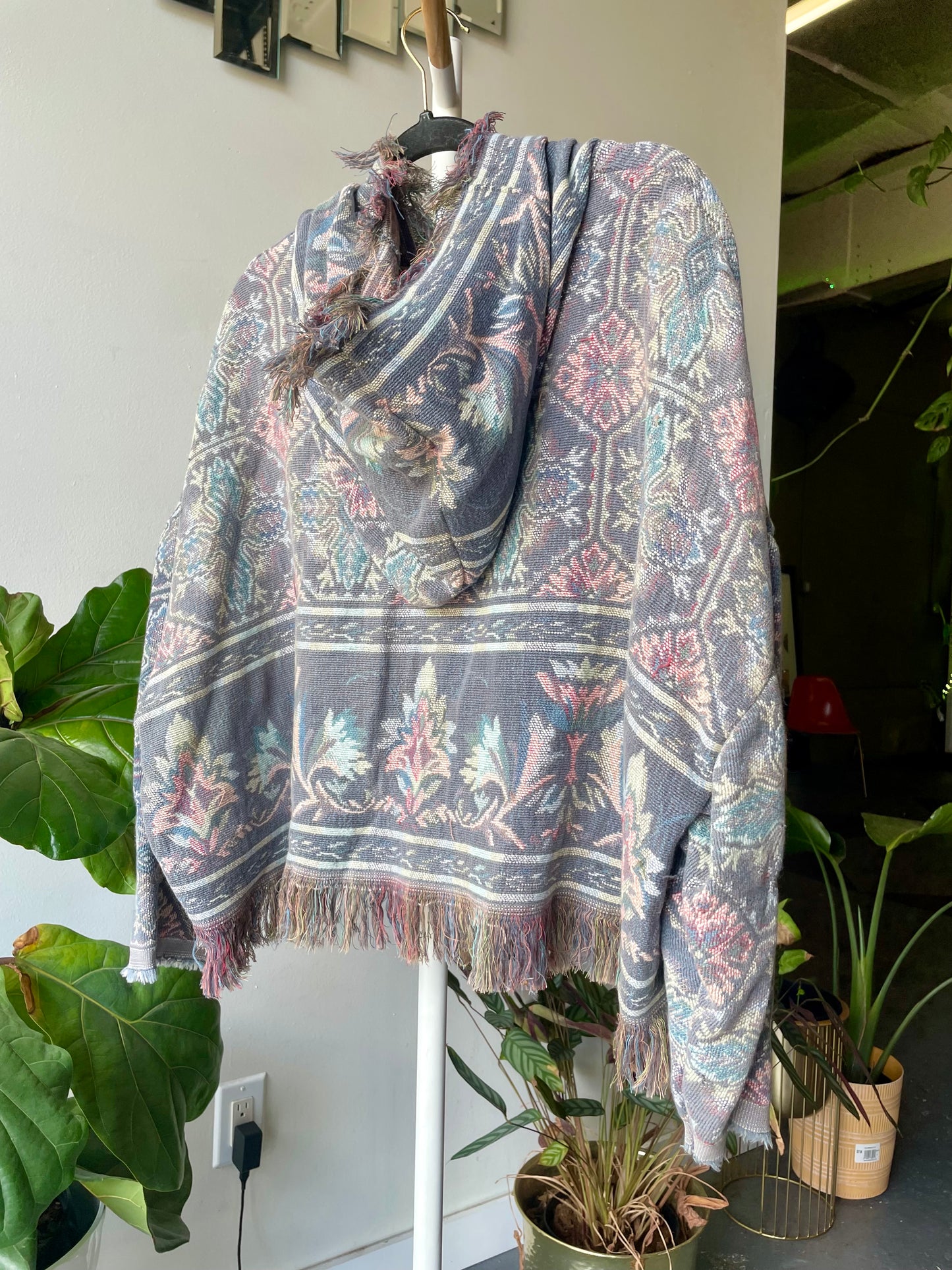 Tapestry Blanket Crop Poncho