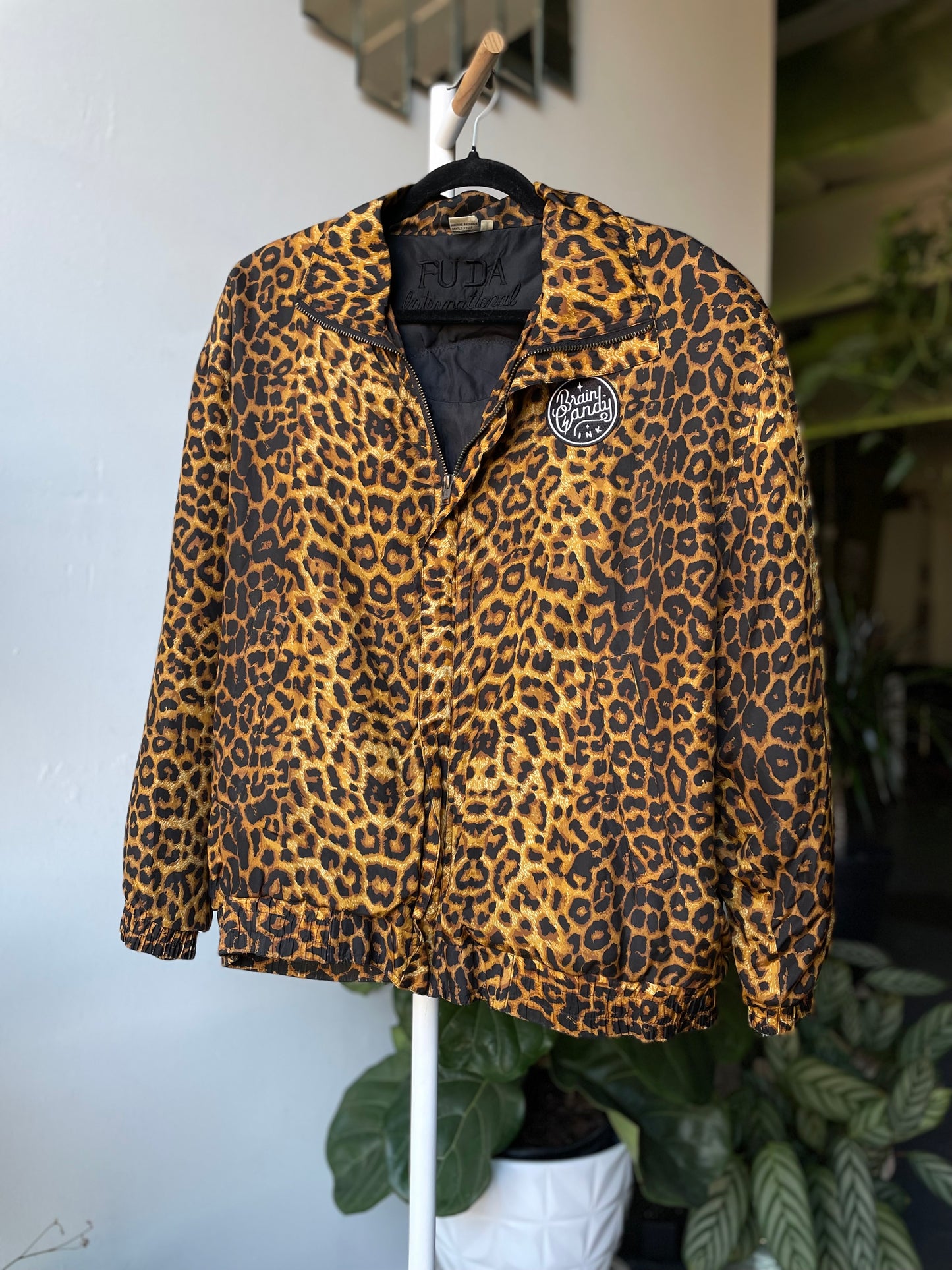 Cat Skull Cheetah Windbreaker Medium