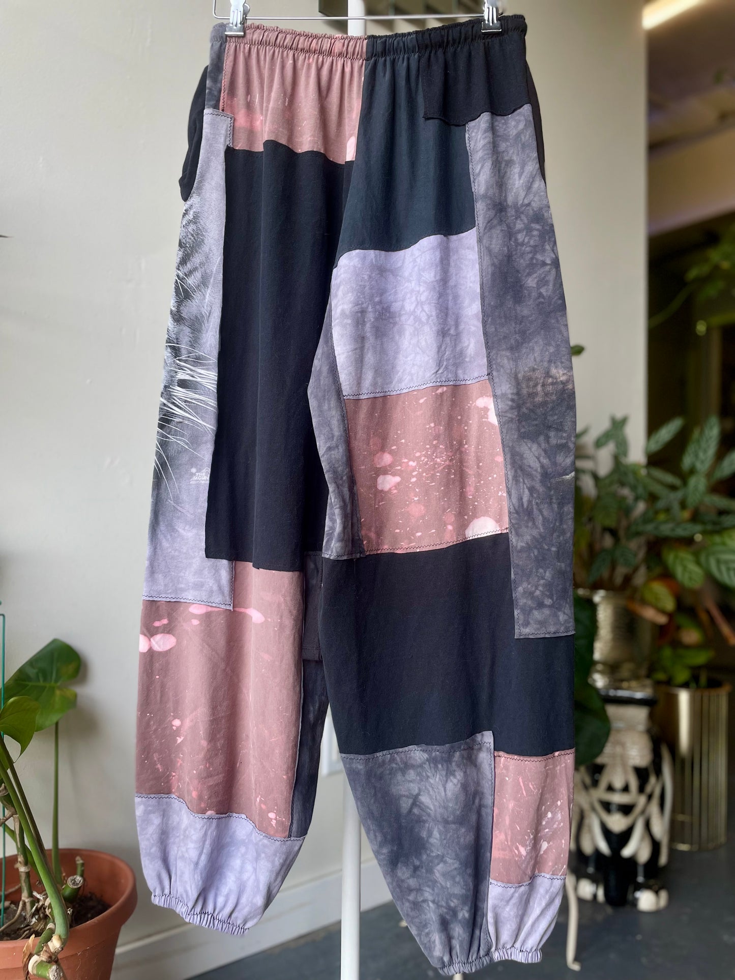 White Tiger Patchwork Pants