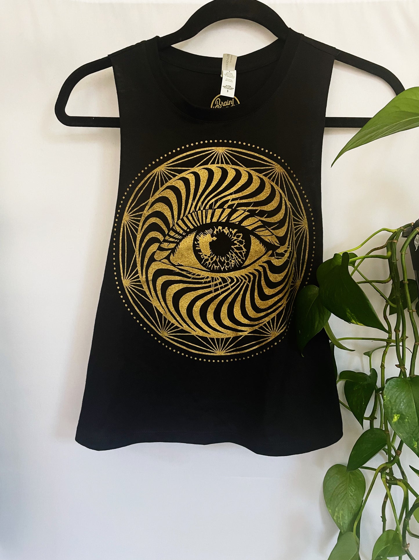 Trippy Eye Sacred Geometry Crop Tank