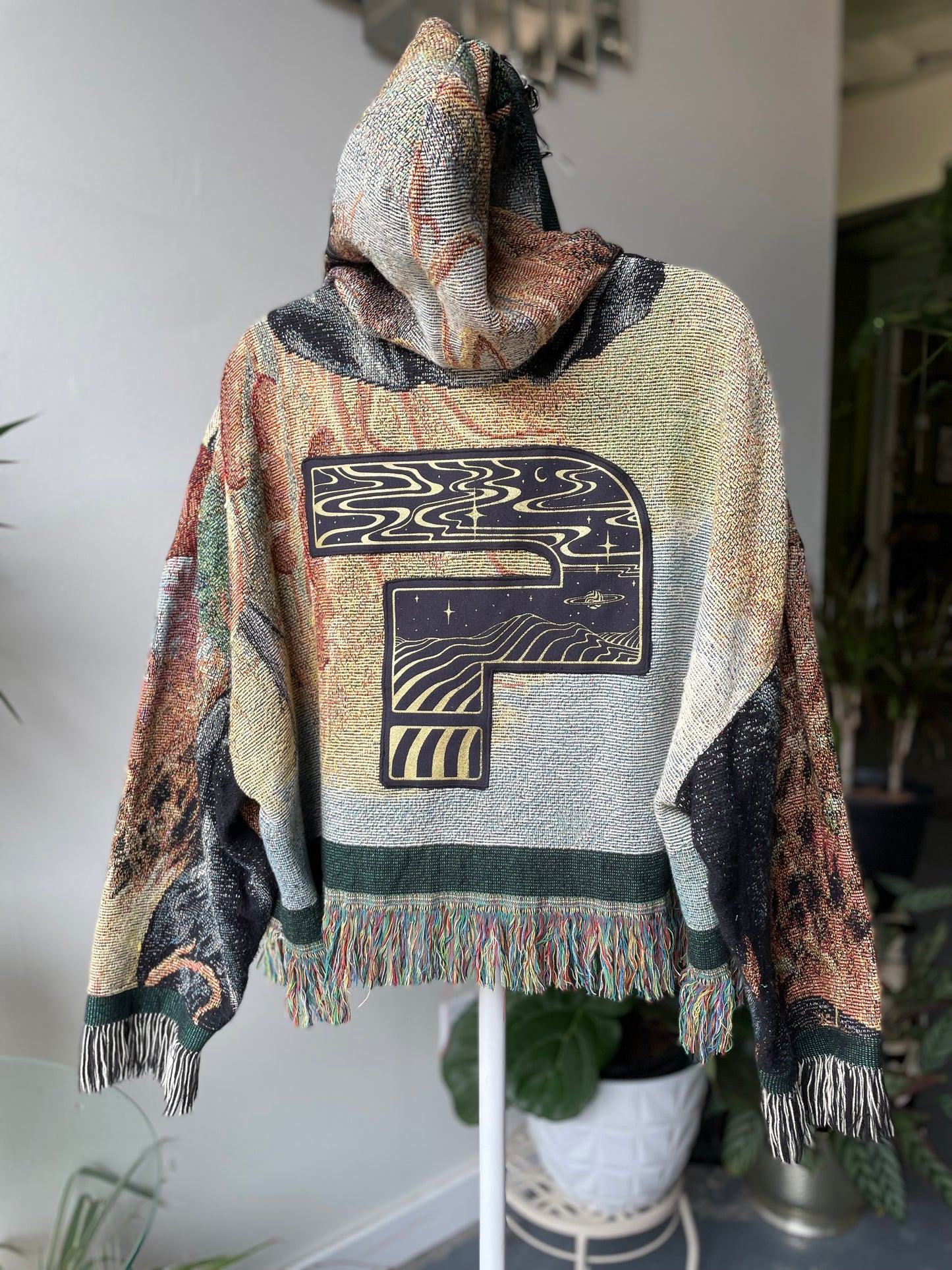 Tipper Tapestry Crop Poncho