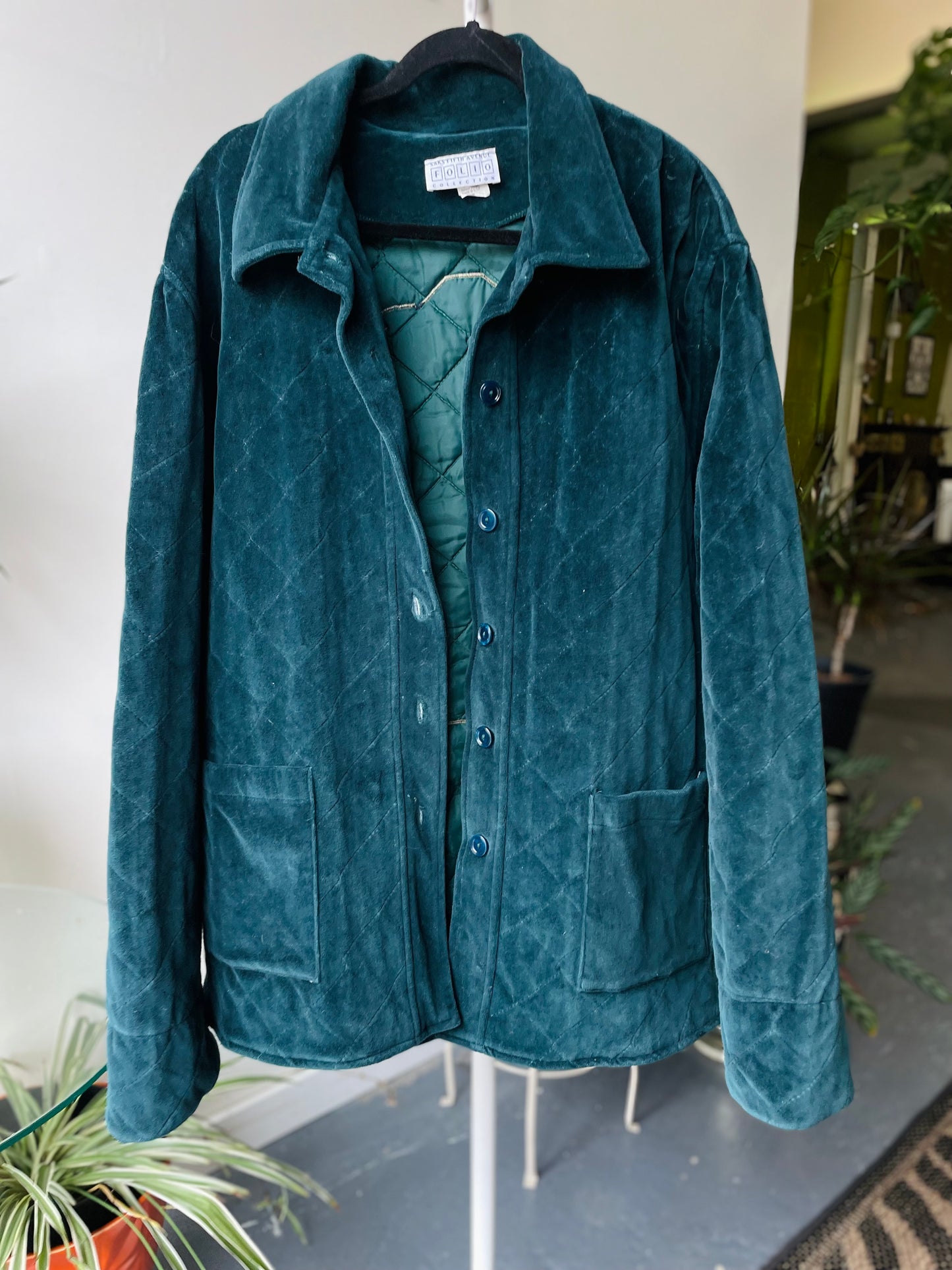 Glow in the Dark Quilted Velvet Jacket 3x