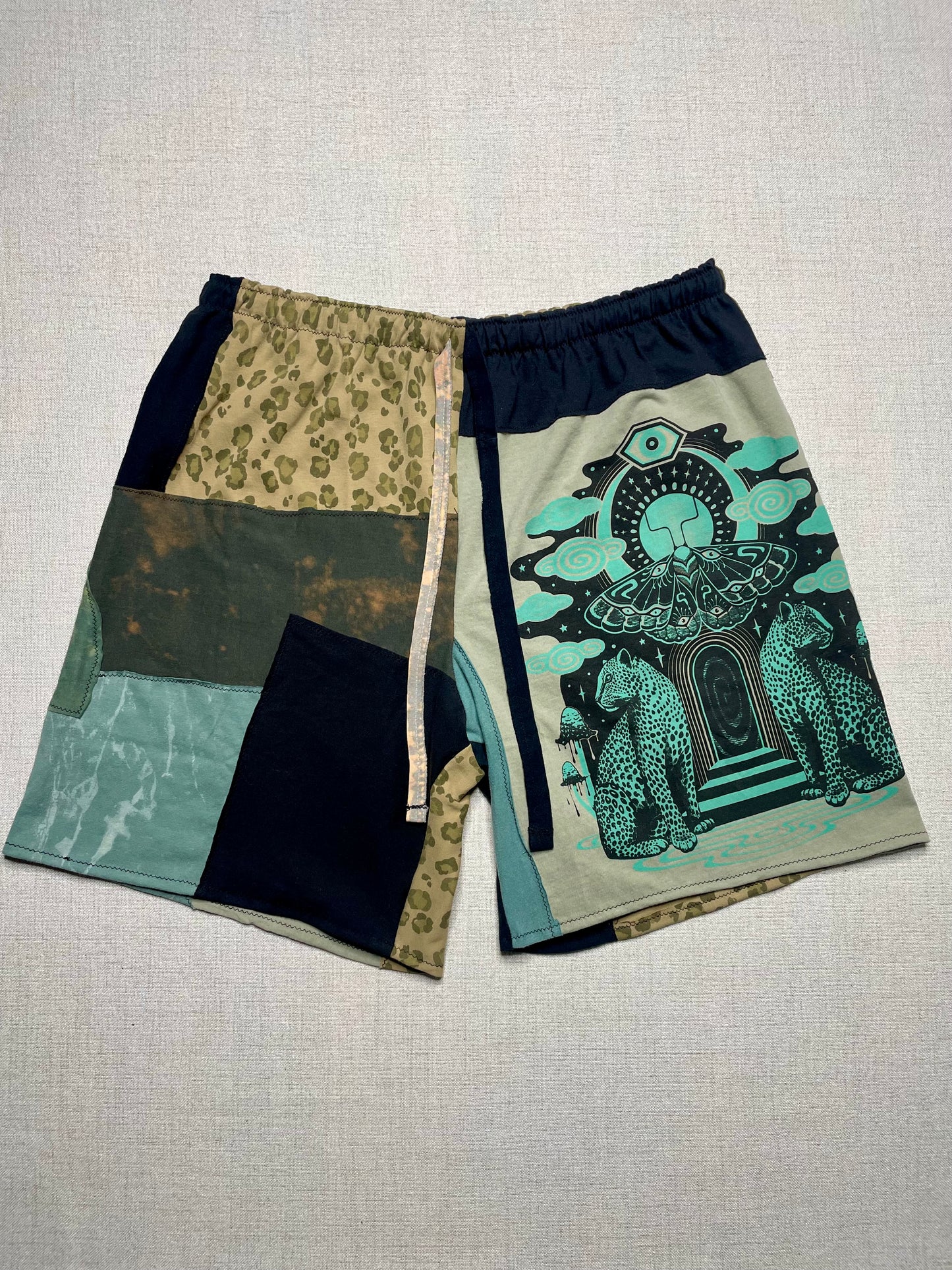 Patchwork Shorts - 35” Elastic - Long L/XL