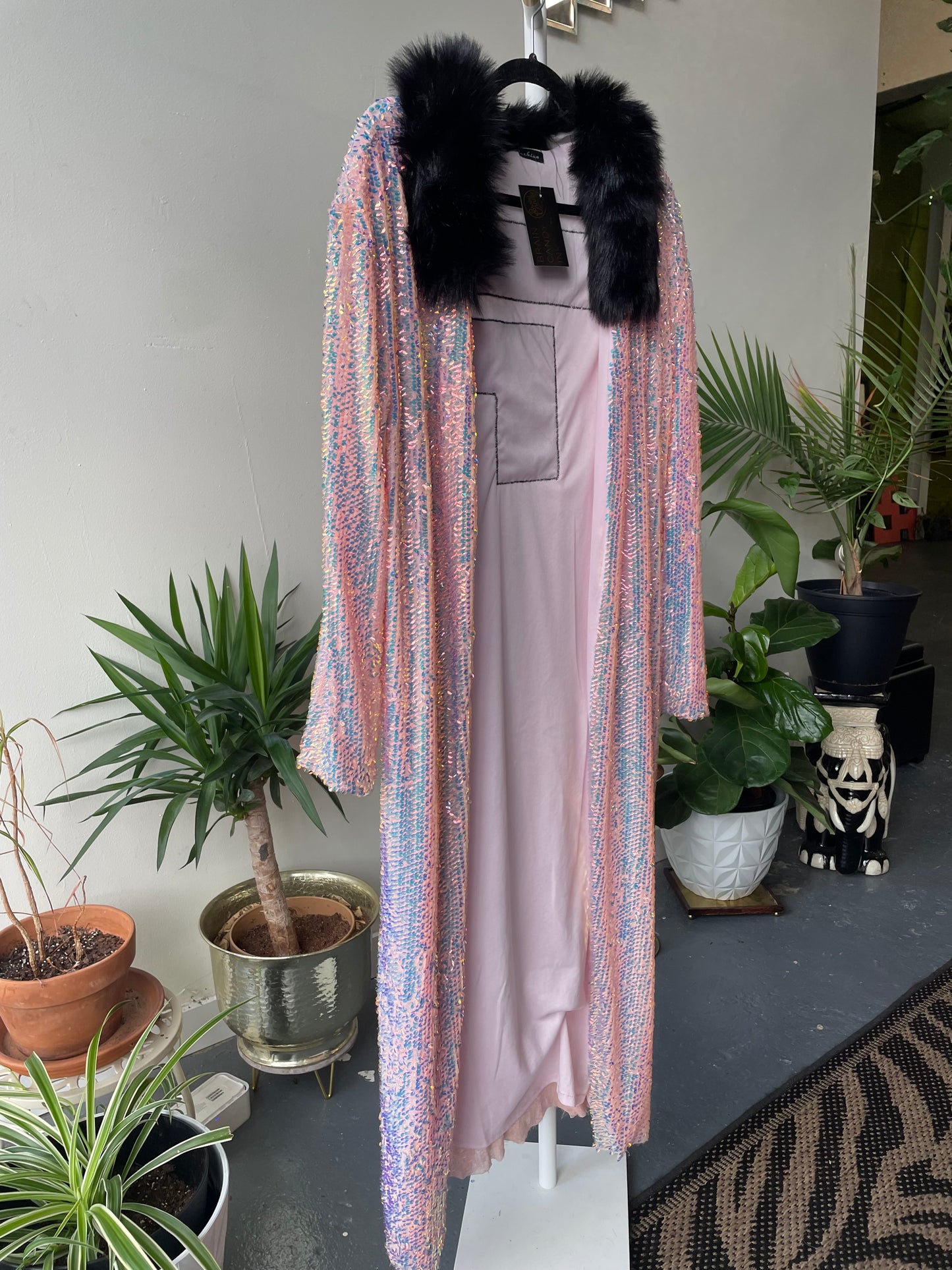 Question Mark Sequin Duster