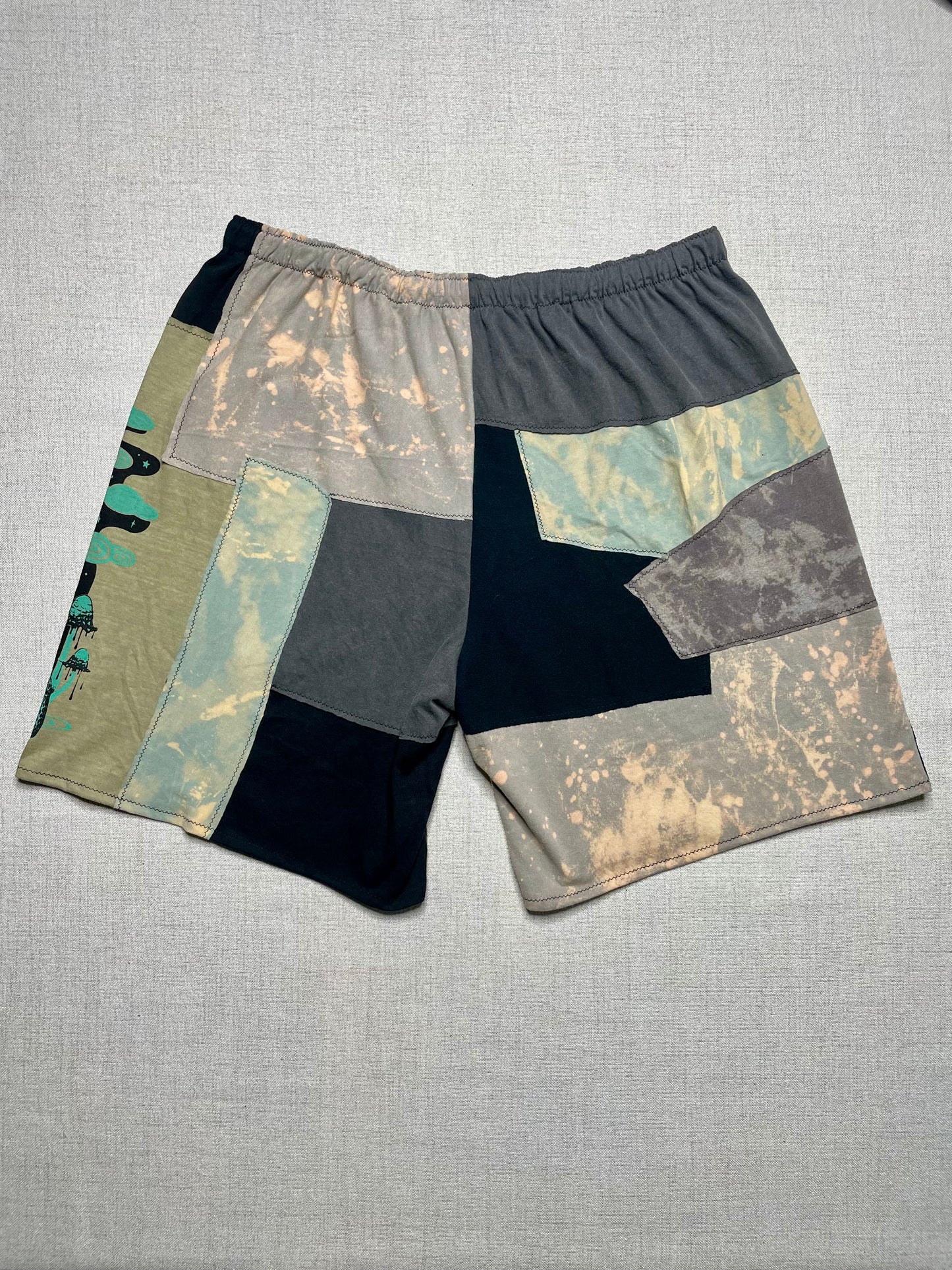 Patchwork Shorts - 35” Elastic - Long L/XL
