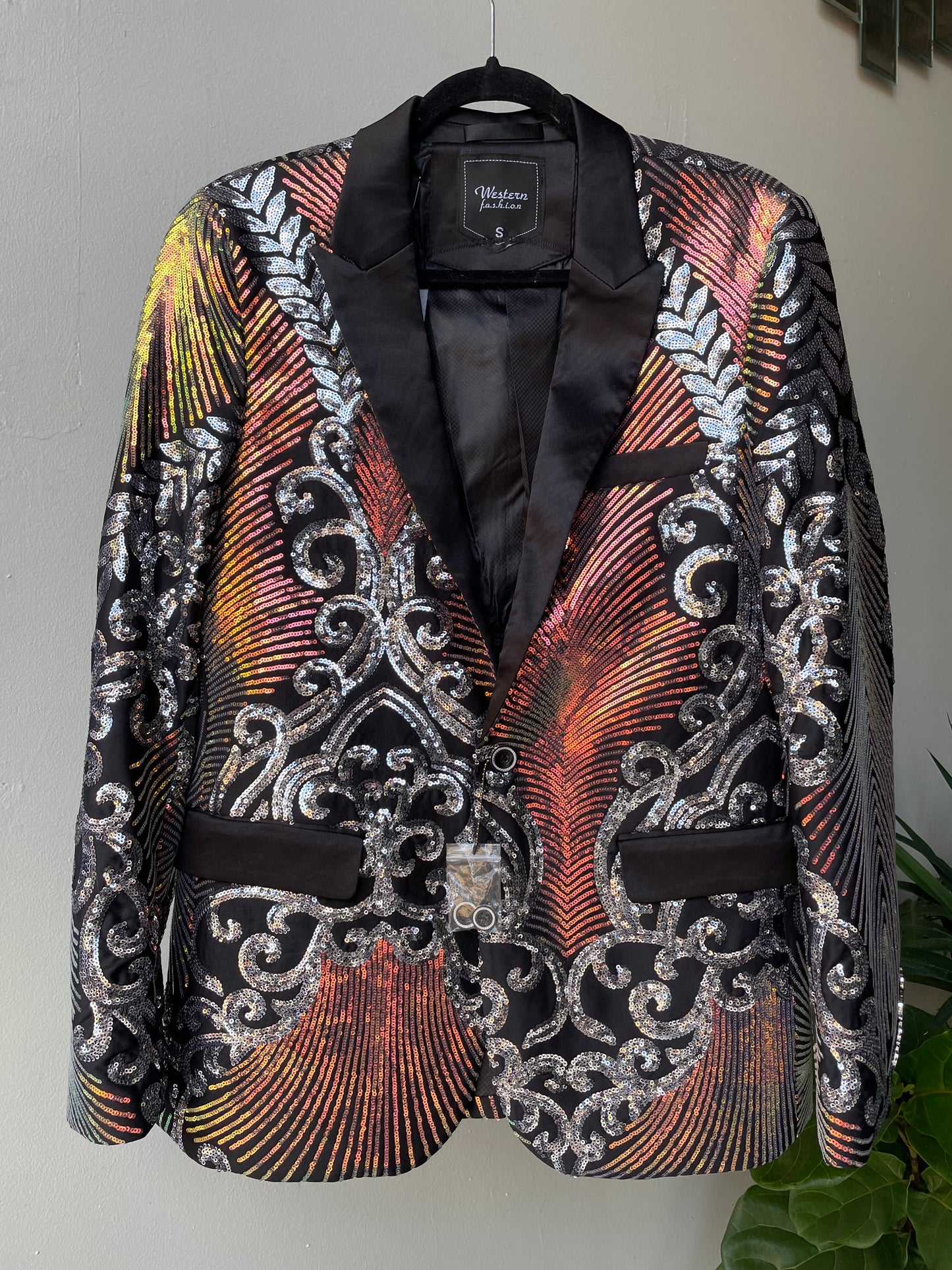 Eye Sequin Blazer Small