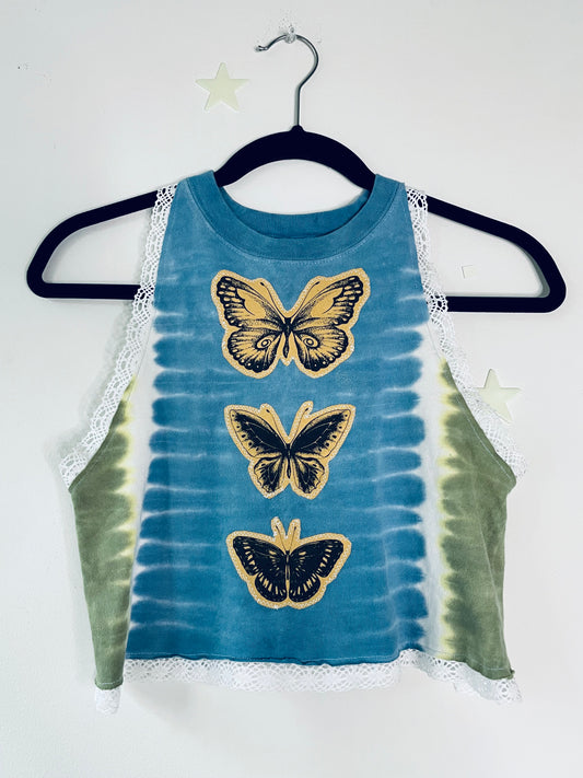 Butterfly Vintage Tee Rework Small