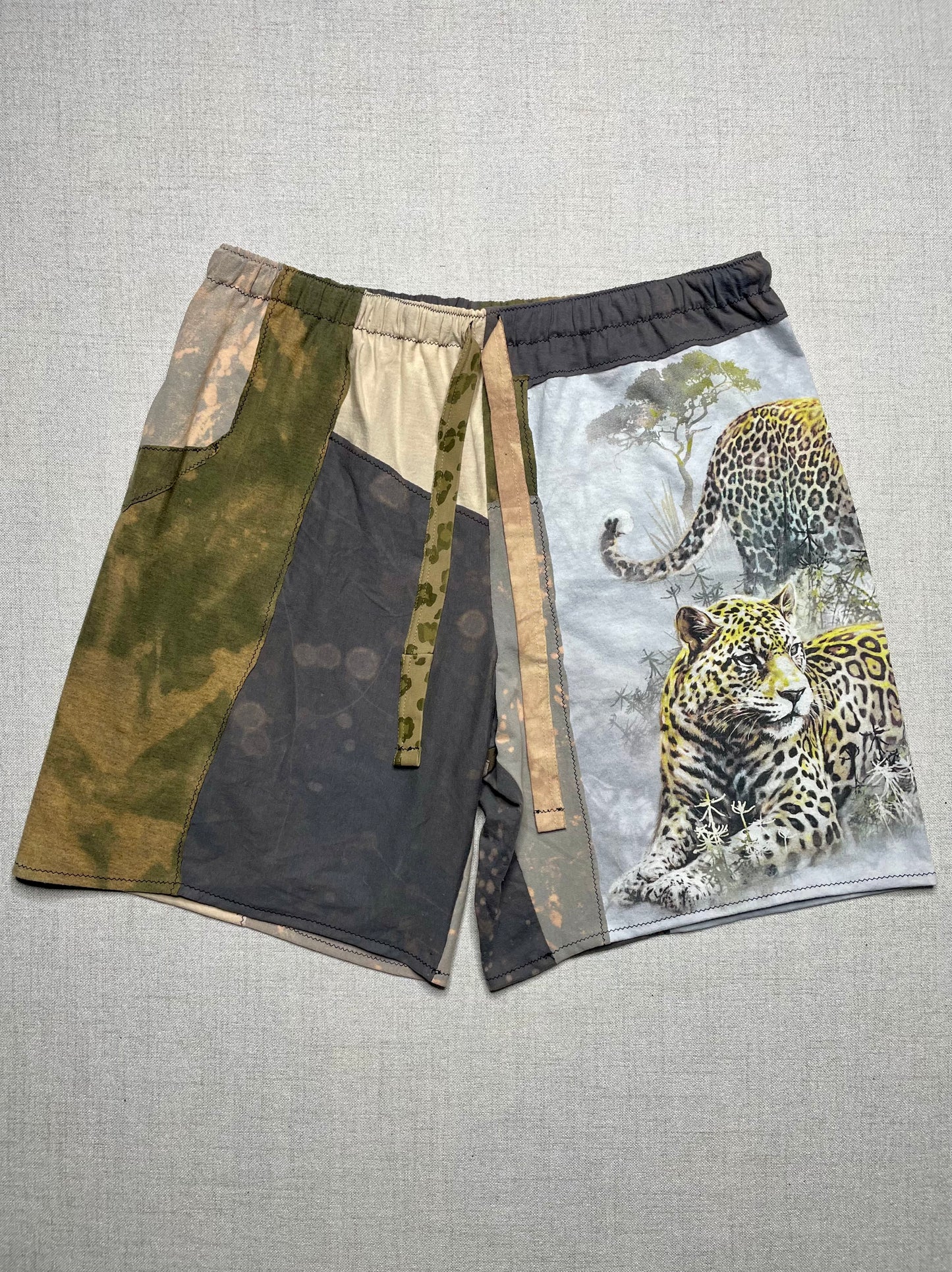 Patchwork Shorts - 35” Elastic - Long L/XL
