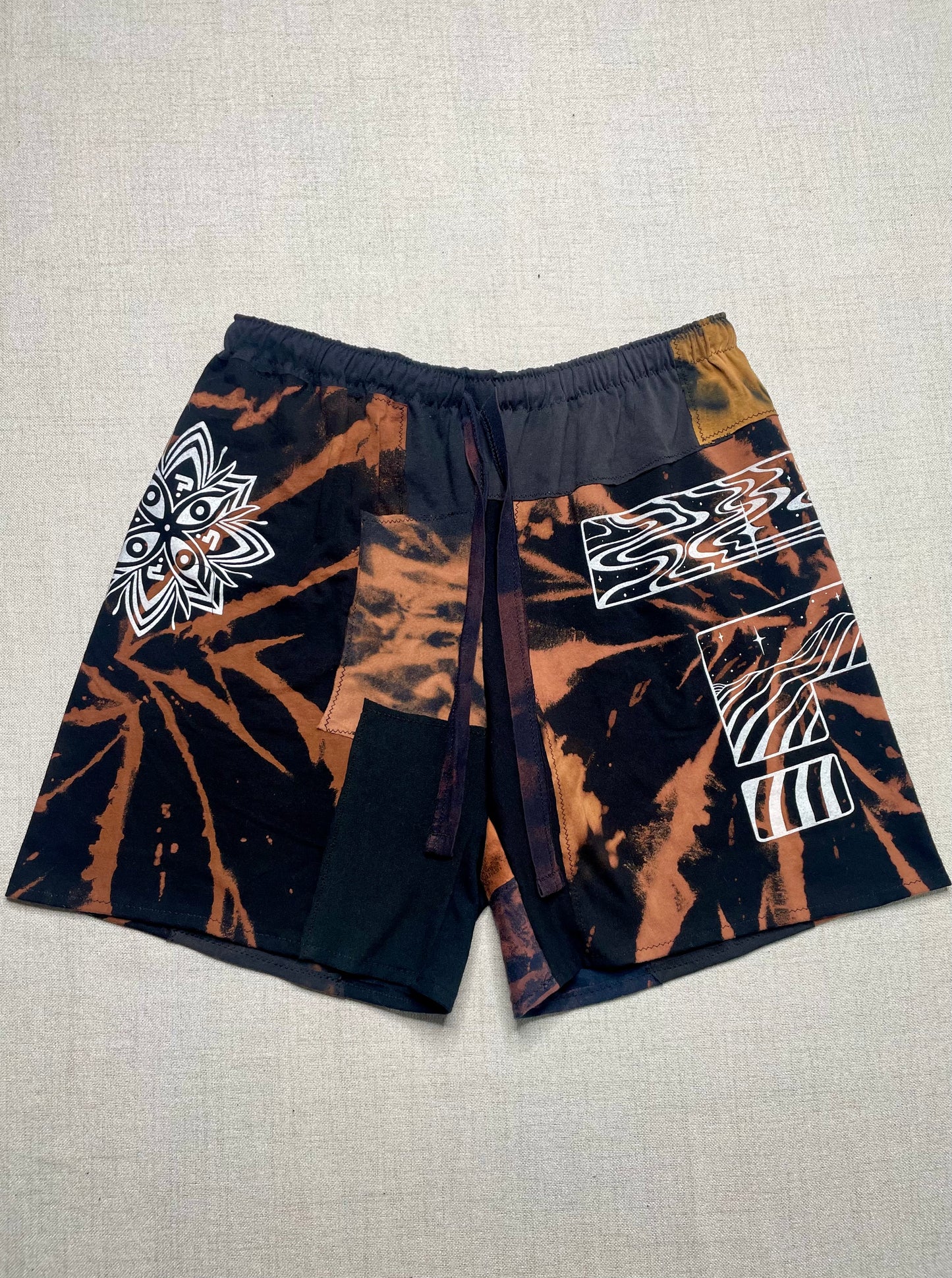 Patchwork Shorts - 32” Elastic - Long M/L