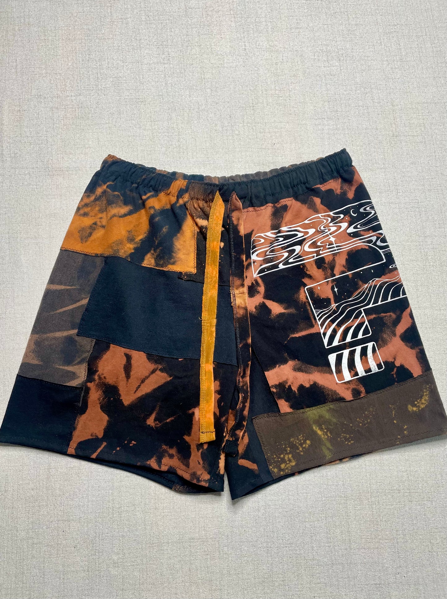Patchwork Shorts - 31” Elastic - Long M/L