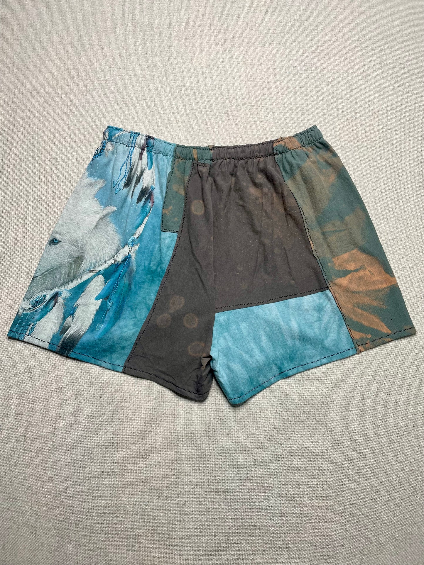 Patchwork Shorts - 31” Elastic - Short L
