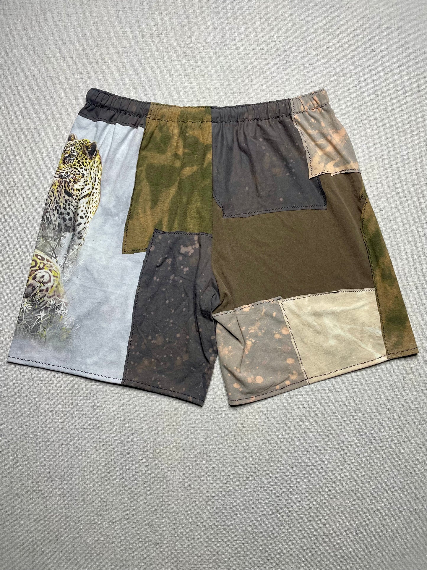 Patchwork Shorts - 35” Elastic - Long L/XL
