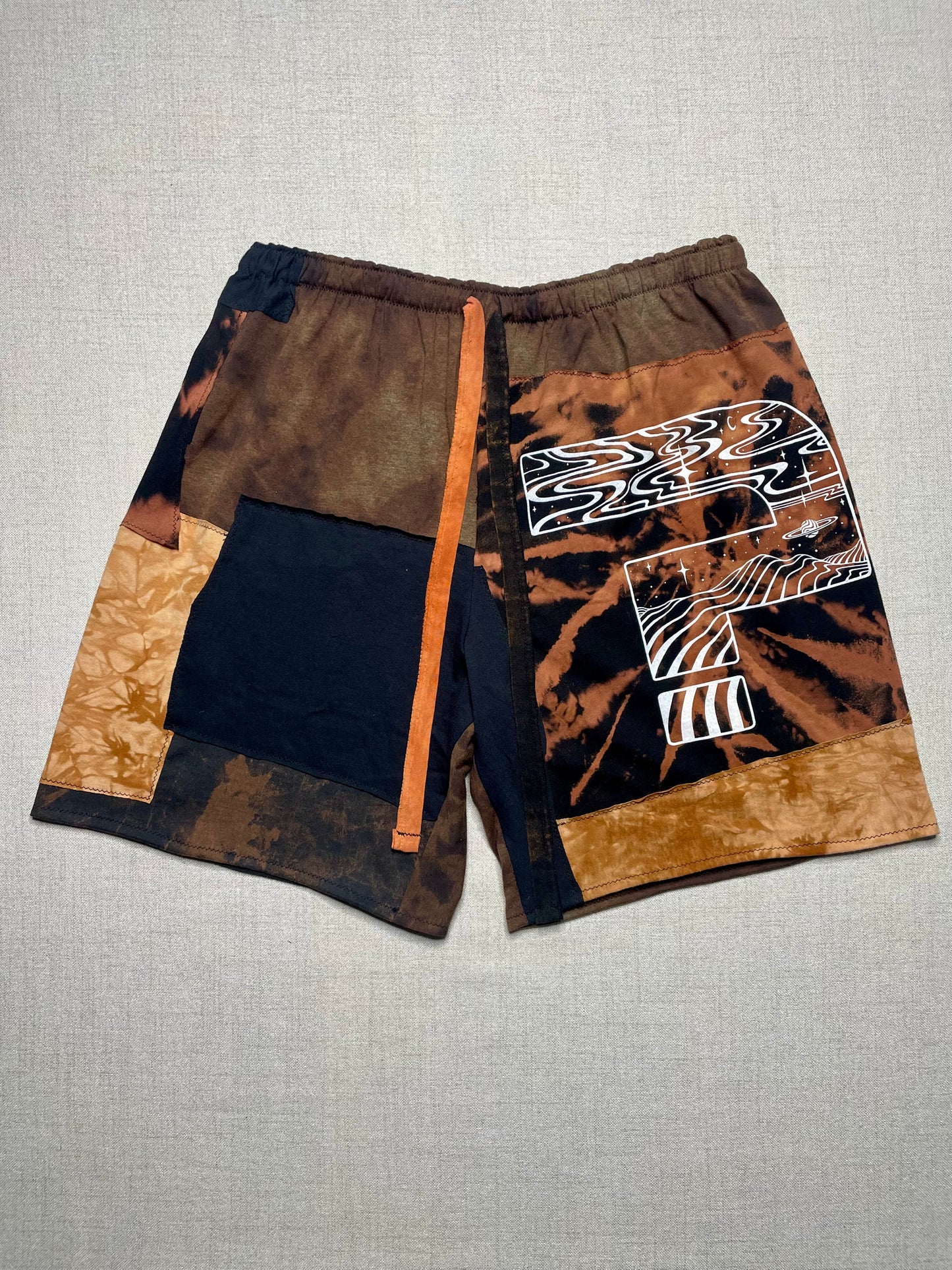 Patchwork Shorts - 35” Elastic - Long L/XL