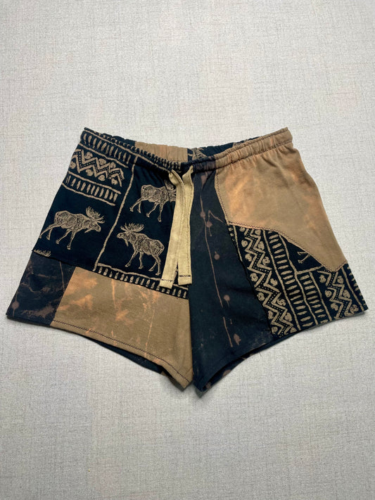 Patchwork Shorts - 28” Elastic - Short S/M