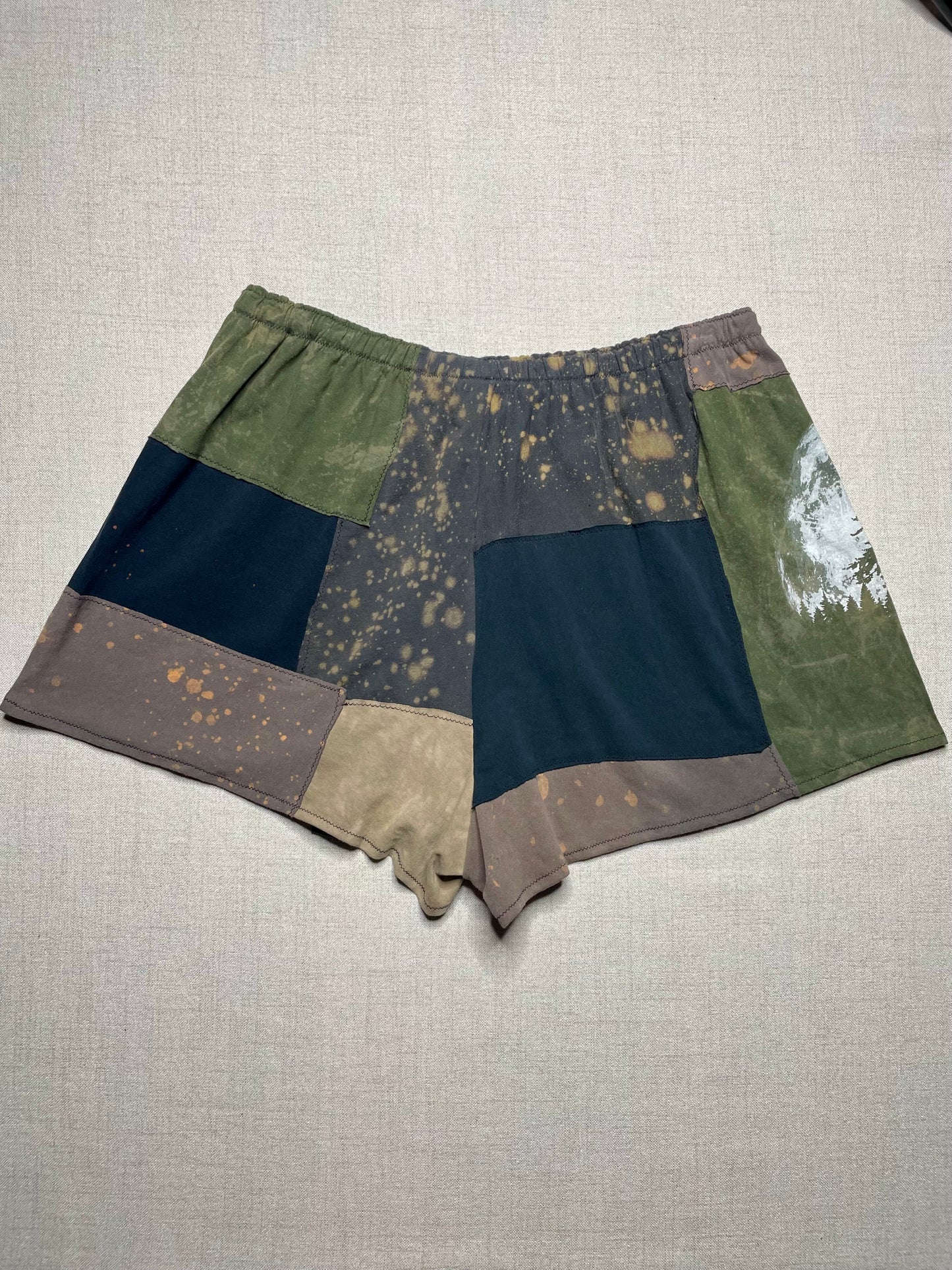 Patchwork Shorts - 38” Elastic - Short 2X/3X