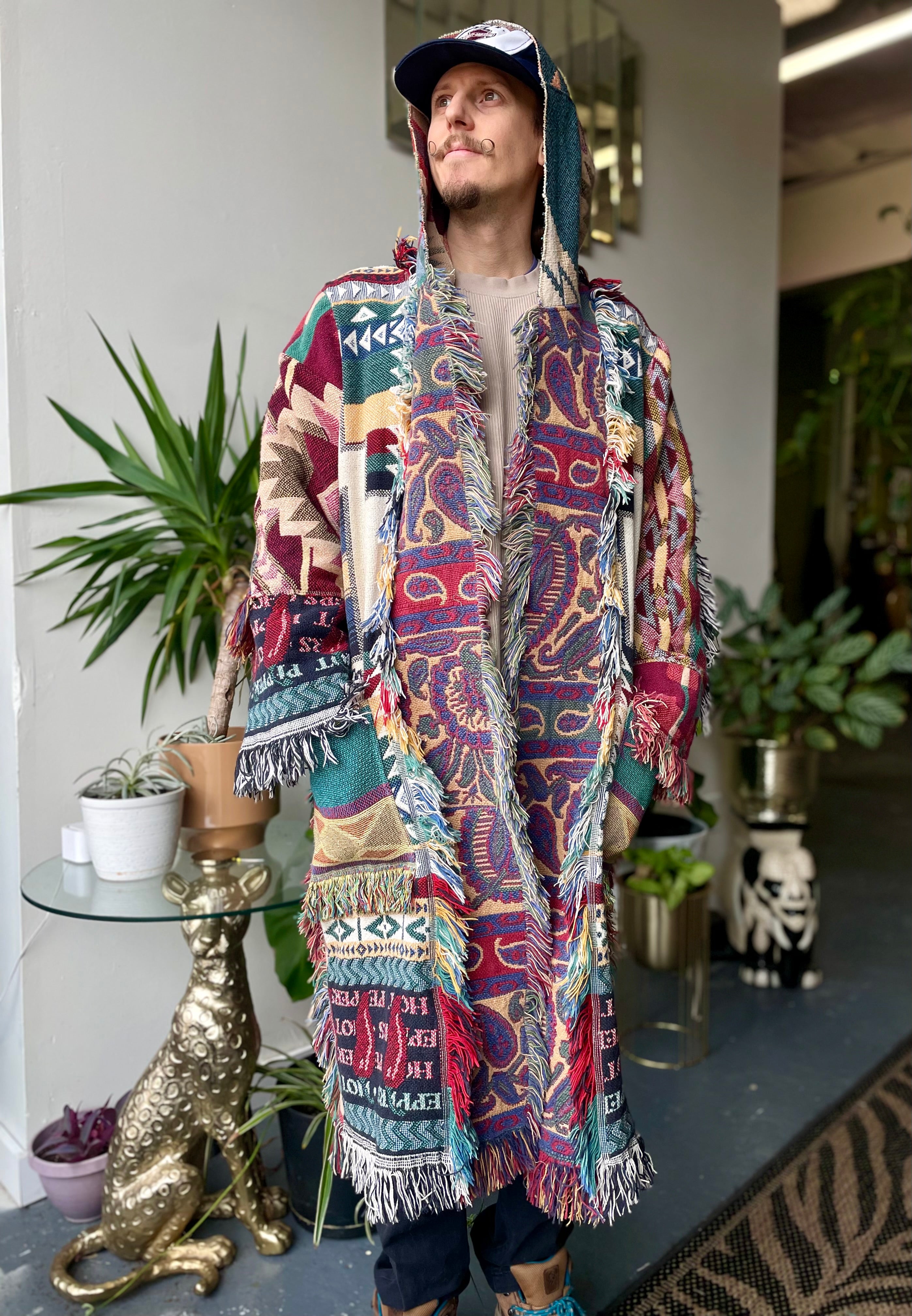 Tapestry Blanket Coat L/XL – Brain Candy Ink
