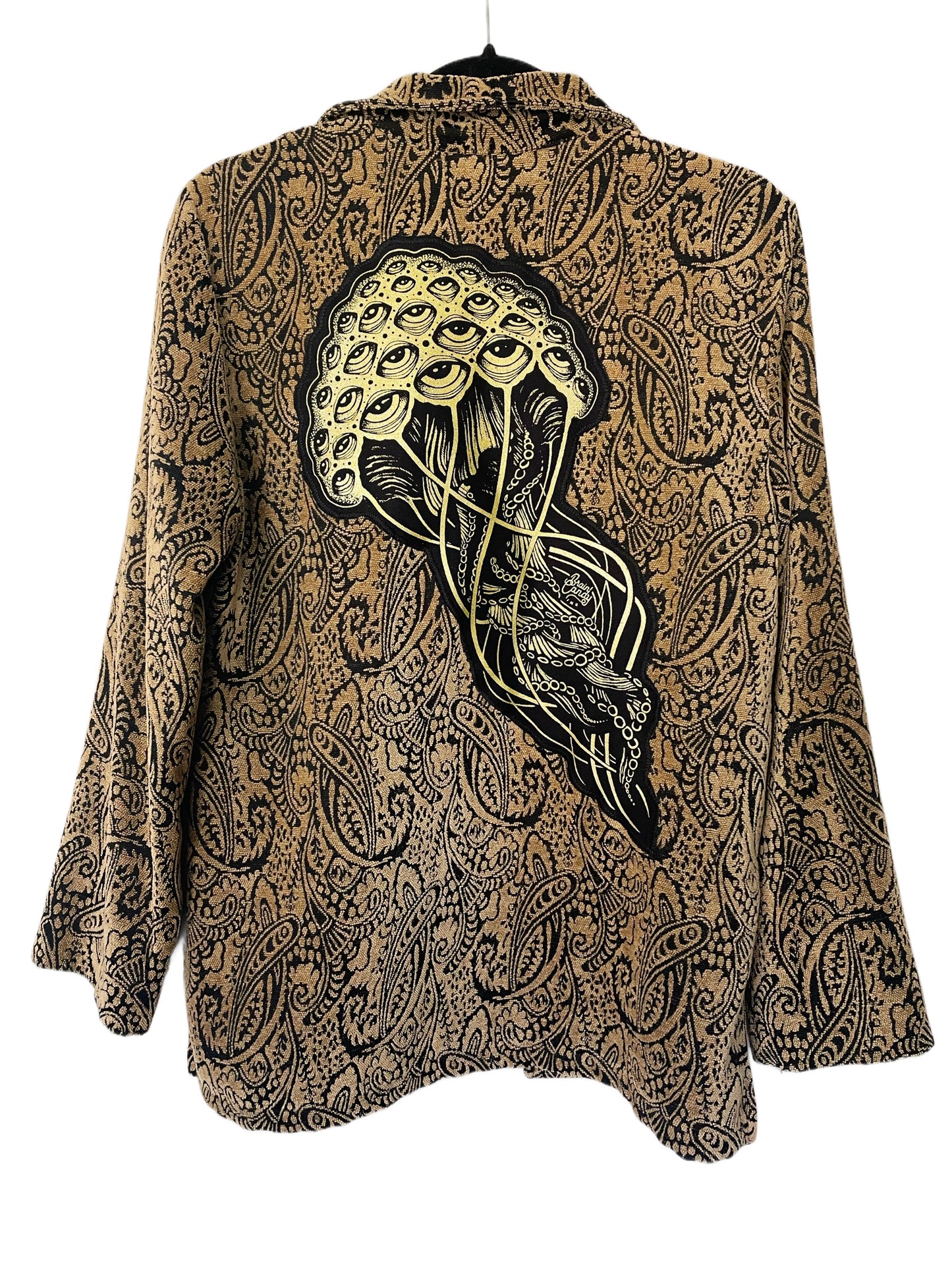 Gold Jellyfish Paisley Button Up