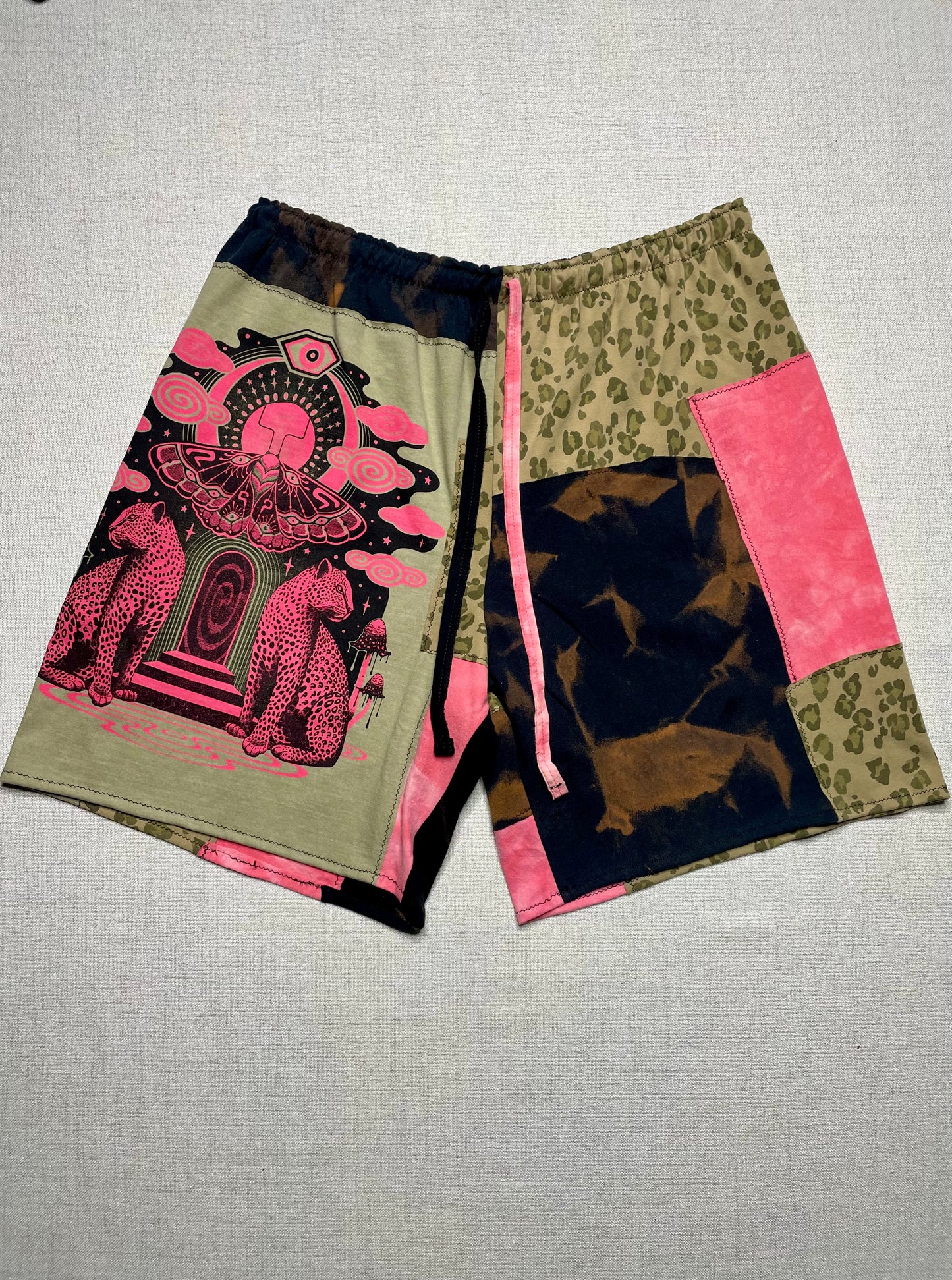 Patchwork Shorts - 35” Elastic - Long L/XL
