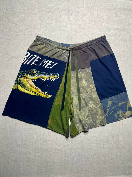 Patchwork Shorts - 38” Elastic - Long 2X/3X