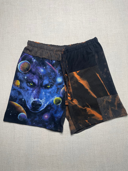 Patchwork Shorts - 32” Elastic - Long M