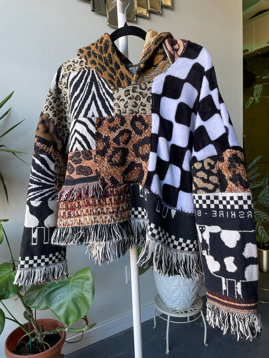 Patchwork Crop Poncho