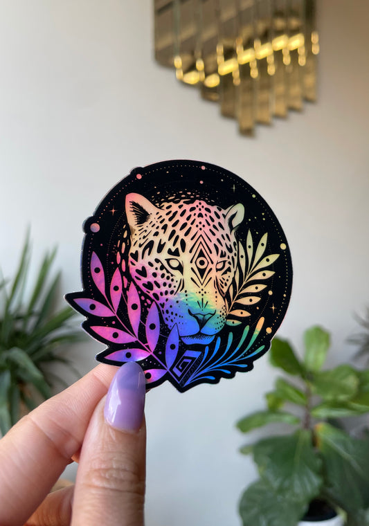 Jaguar Holographic Sticker