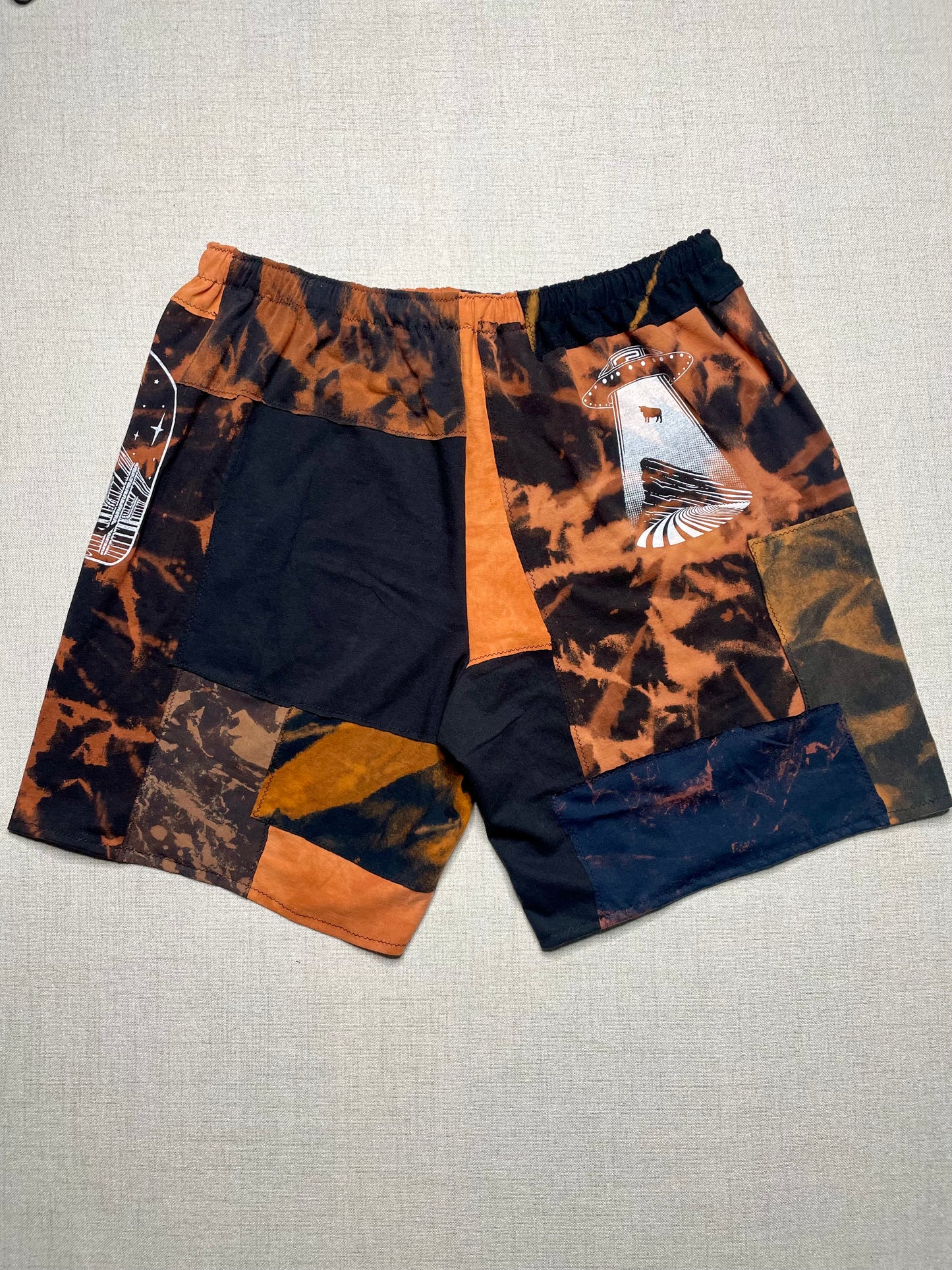 Patchwork Shorts - 35” Elastic - Long L/XL