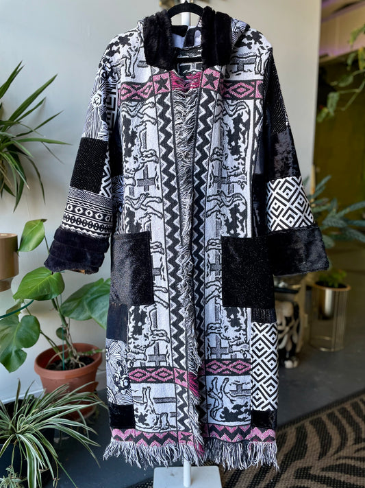 Tapestry Blanket Coat Small/medium