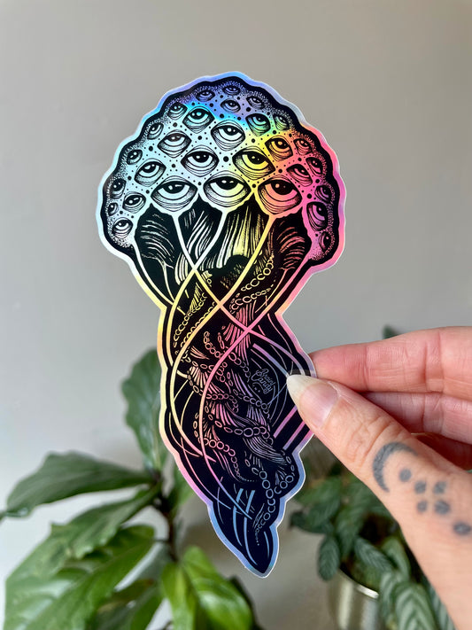 Jellyfish Holographic Sticker