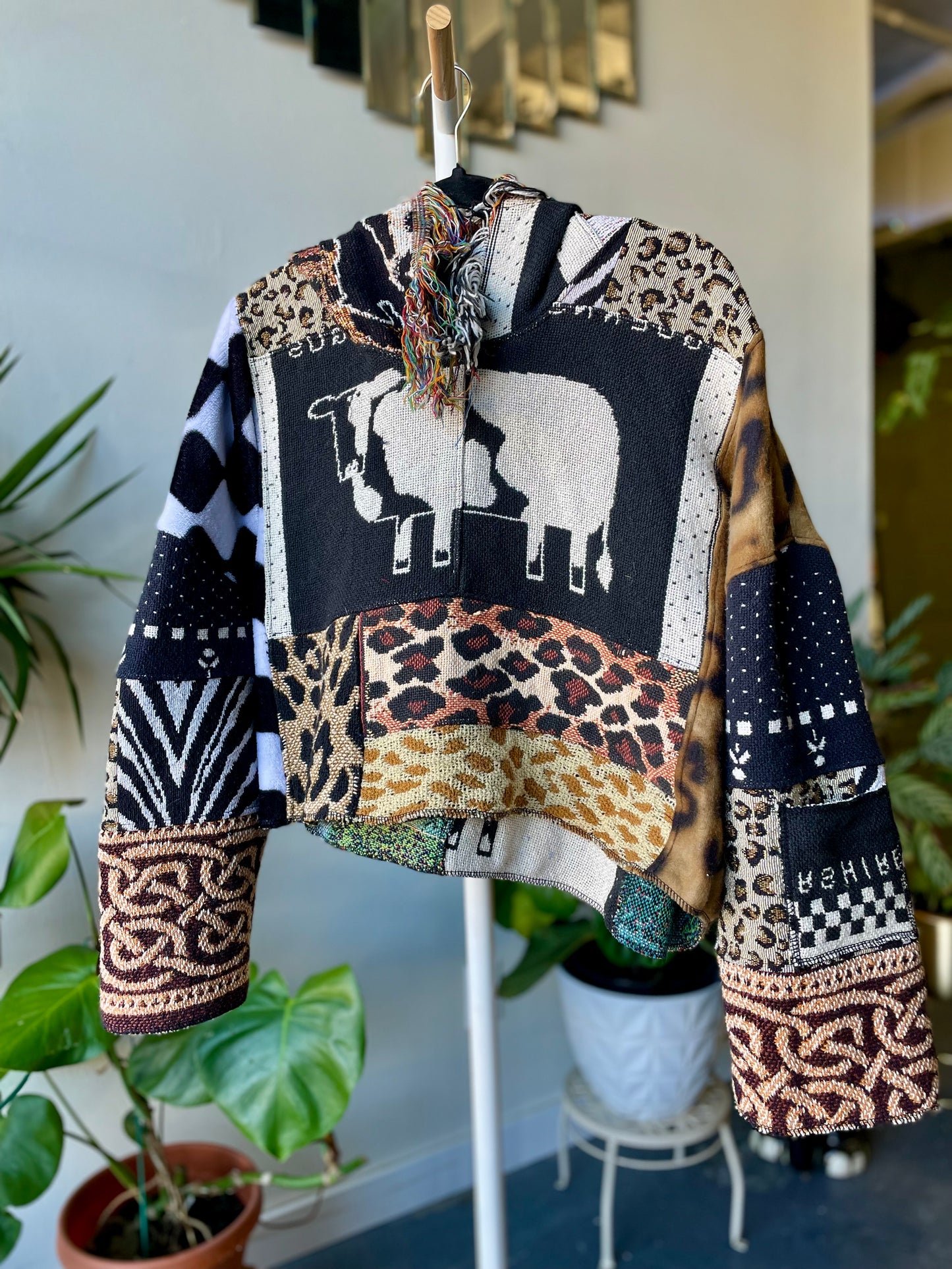 Patchwork Crop Poncho