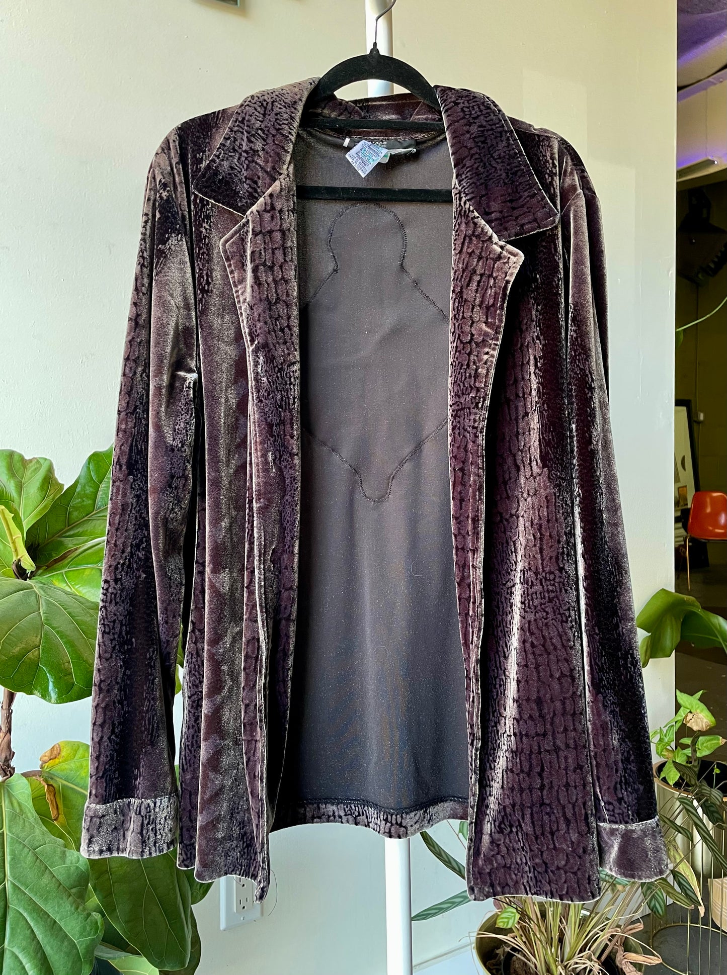 Velvet Snake Button Up Large