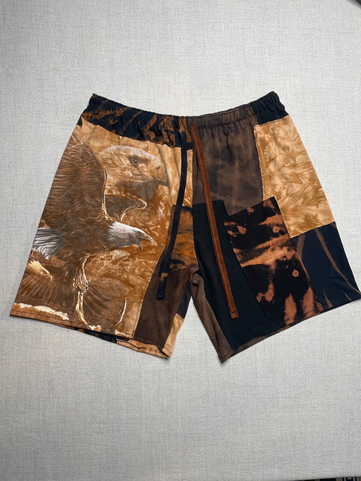 Patchwork Shorts - 35” Elastic - Long L/XL