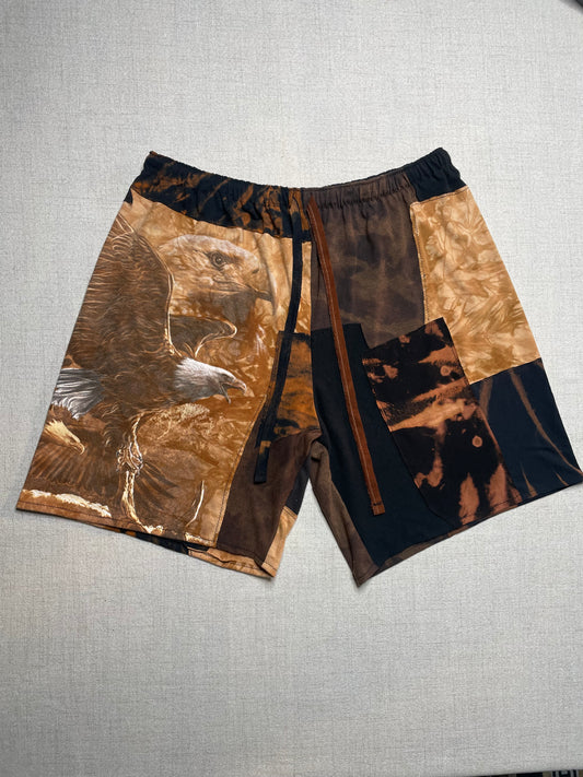 Patchwork Shorts - 35” Elastic - Long L/XL