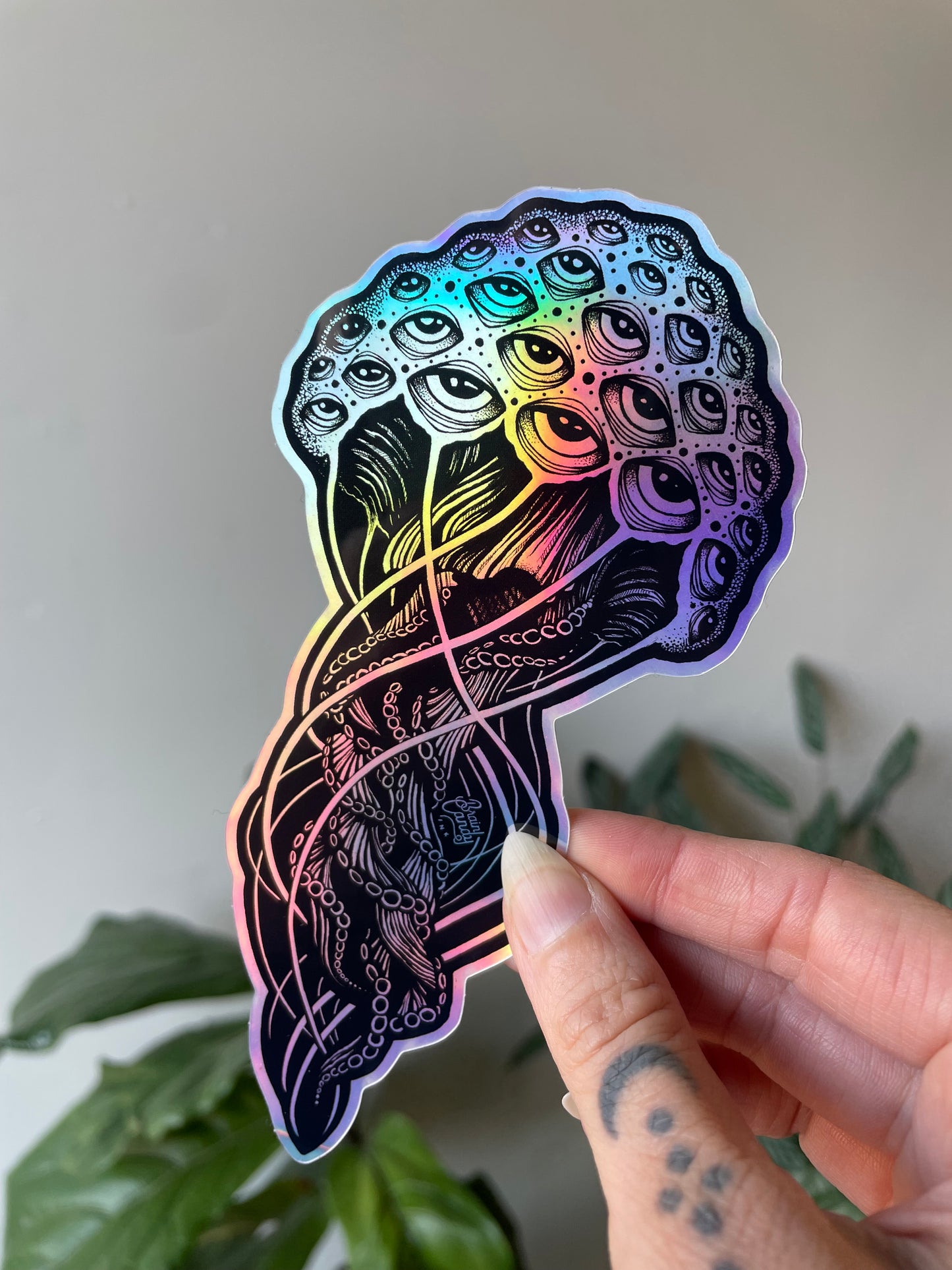Jellyfish Holographic Sticker