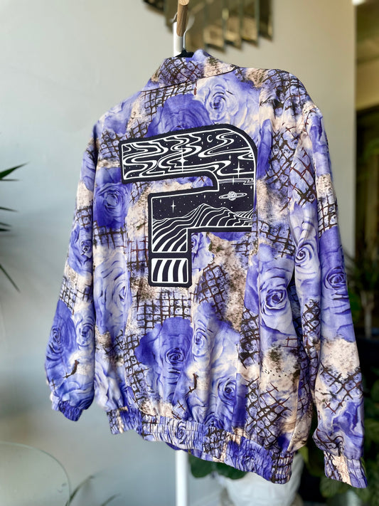 Tipper Floral Silk Windbreaker