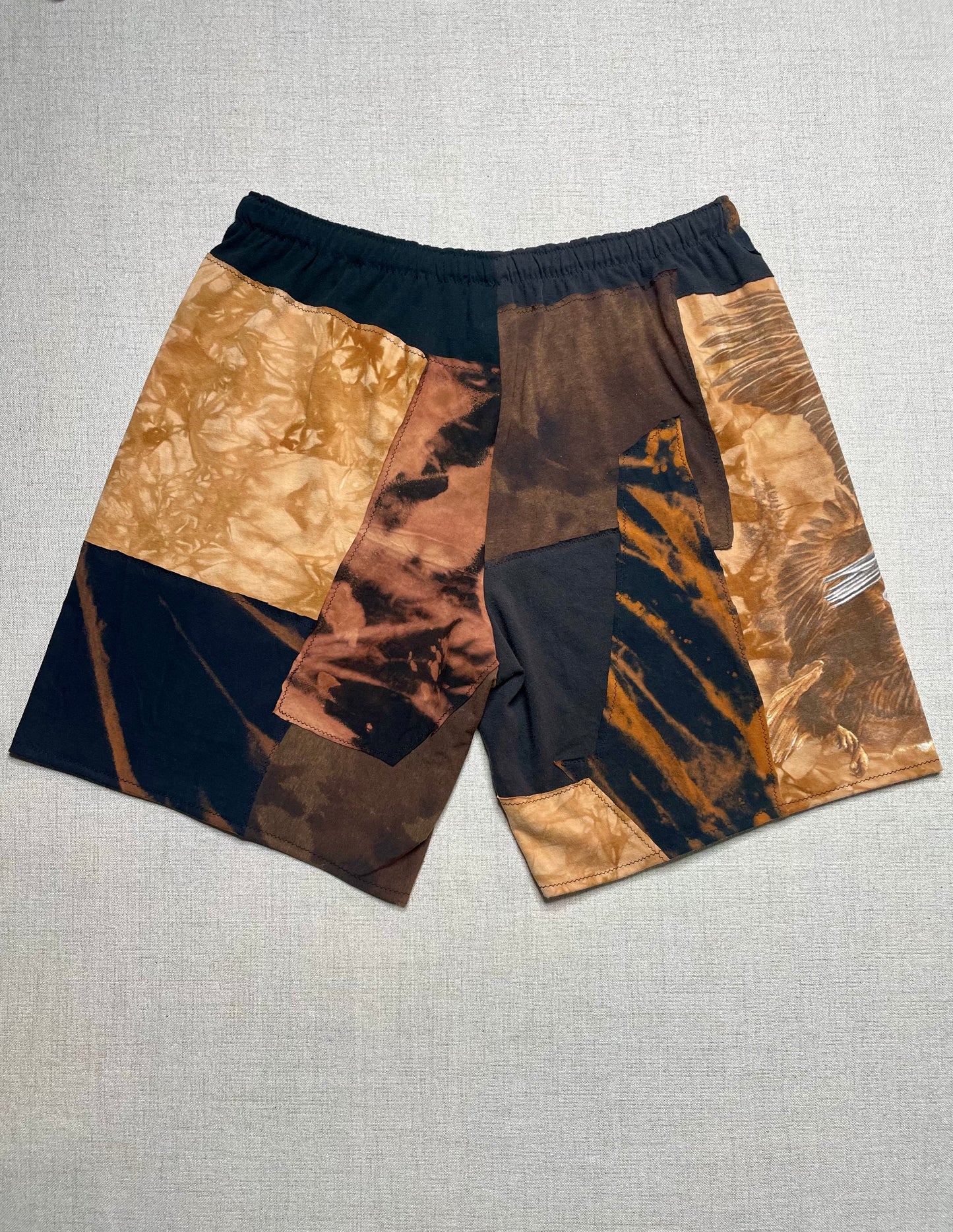 Patchwork Shorts - 35” Elastic - Long L/XL