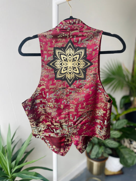 Brocade Tipper Mandala Vest Small
