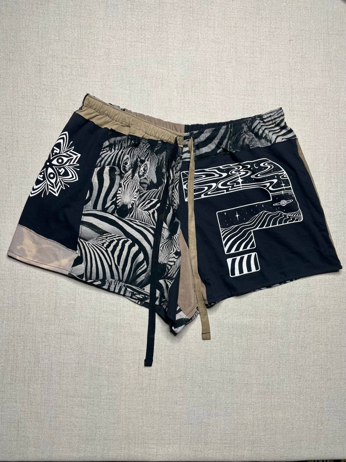 Patchwork Shorts - 38” Elastic - Short 2X/3X