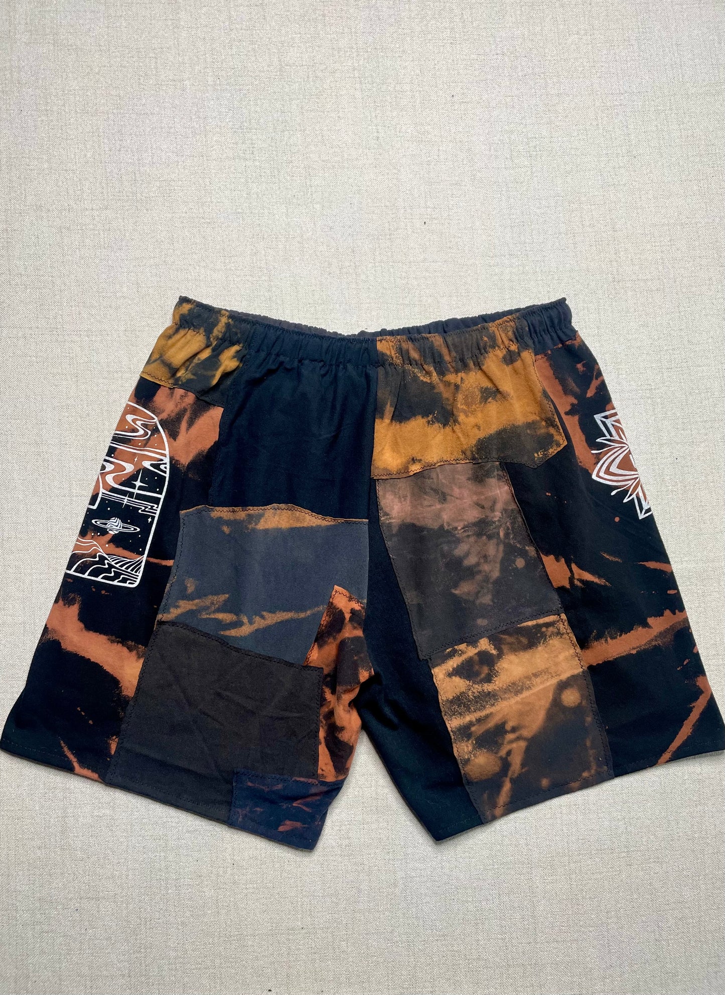 Patchwork Shorts - 32” Elastic - Long M/L