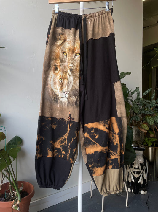 Lion Patchwork Pants