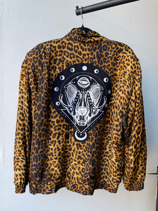 Fuda Silk Leopard Windbreaker Medium