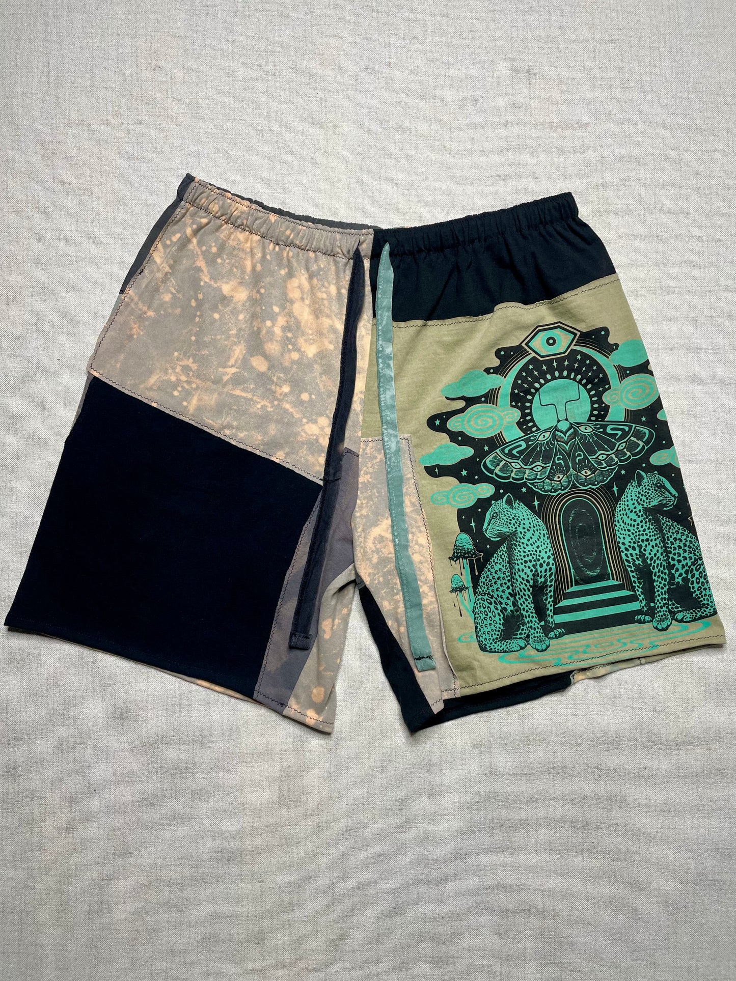 Patchwork Shorts - 35” Elastic - Long L/XL
