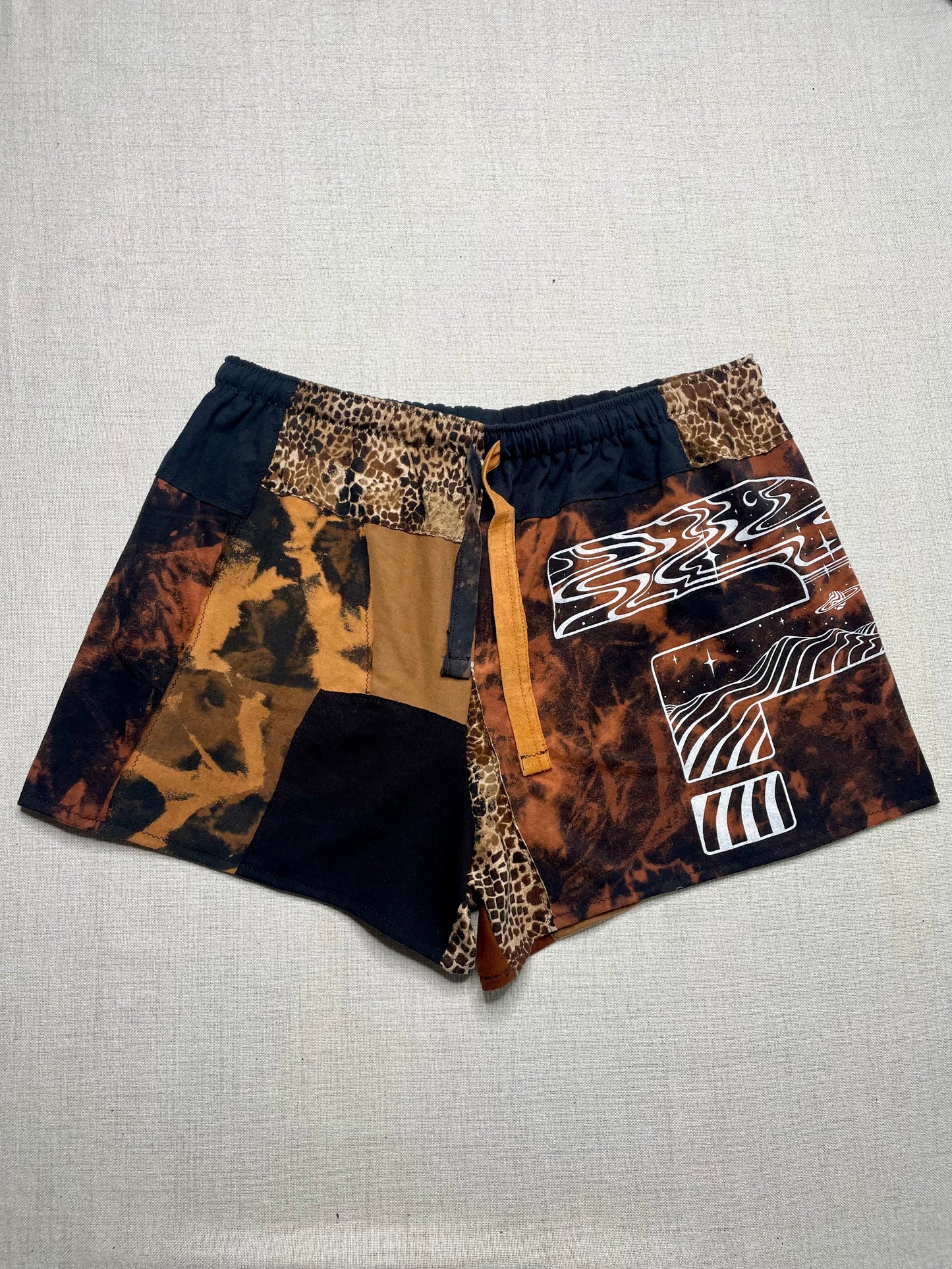 Patchwork Shorts - 35” Elastic - Short XL/2X