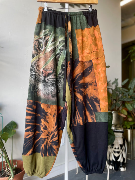 Tiger Patchwork Pants