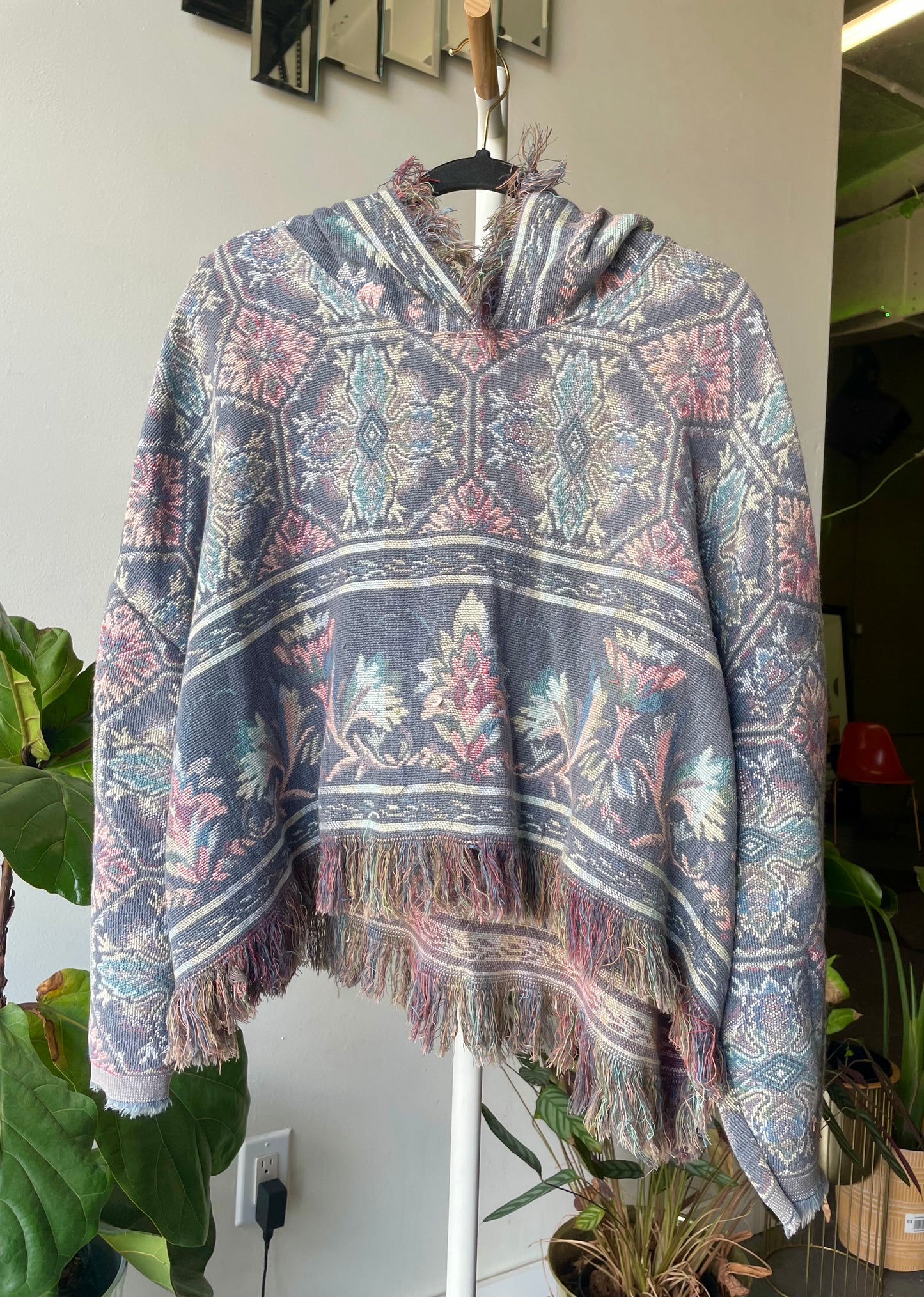 Tapestry Blanket Crop Poncho